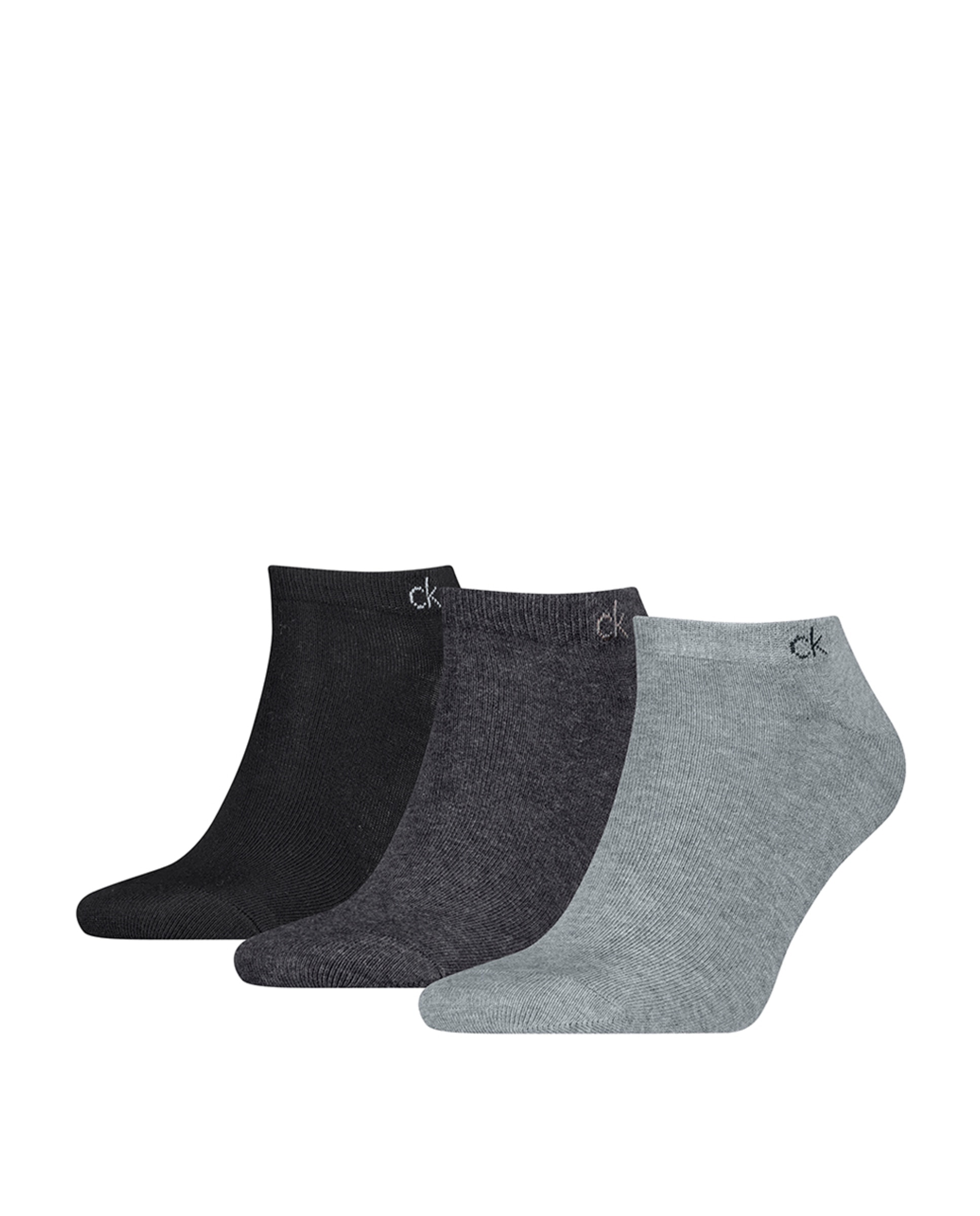 Meias pelo Tornozelo (Pack de 3 Pares) Cinzento-2