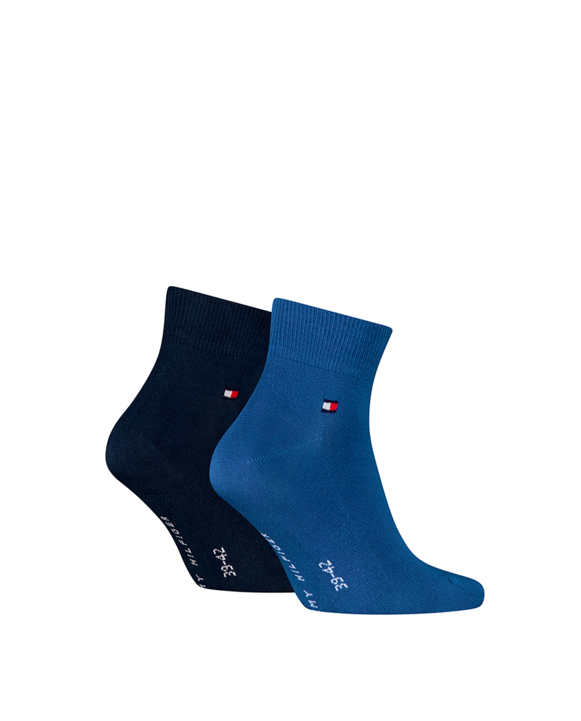 Imagem 0 de Pack de dois pares de meias pelo tornozelo de homem Tommy Hilfiger brancas