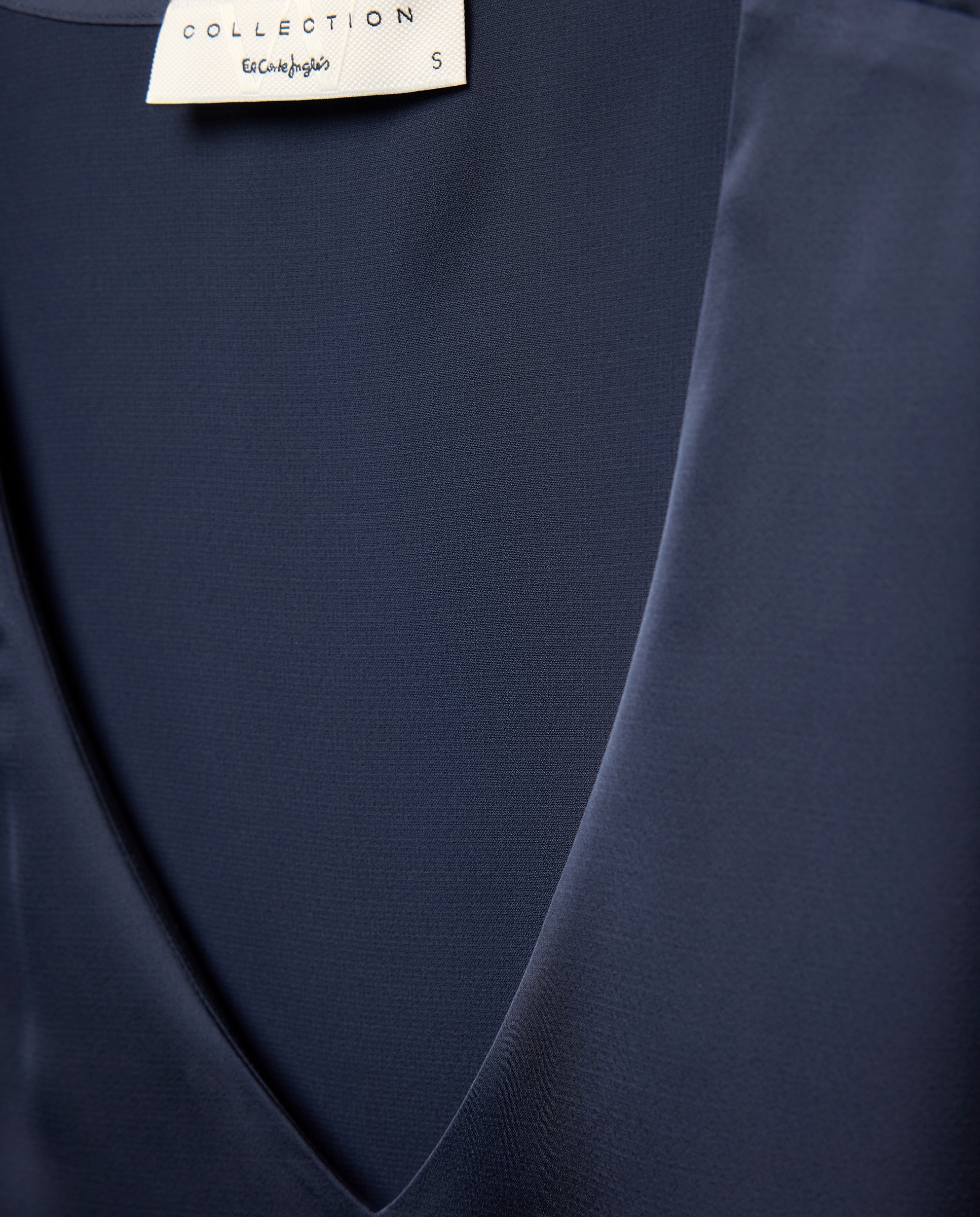 Top de Decote Redondo e Manga Curta Azul-marinho-5