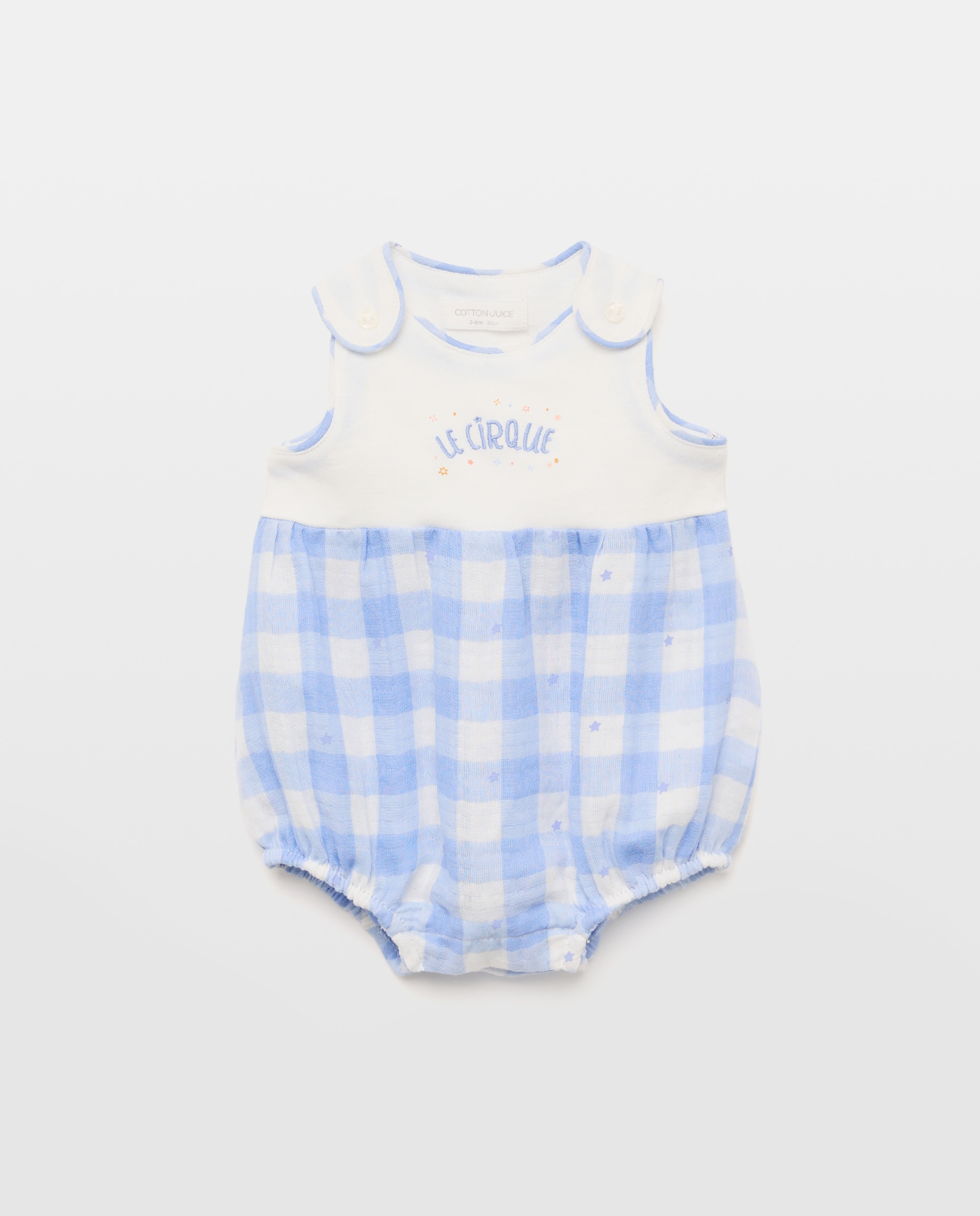 Imagem 0 de Babygrow Misto de Bebé com Vichy e Bordado