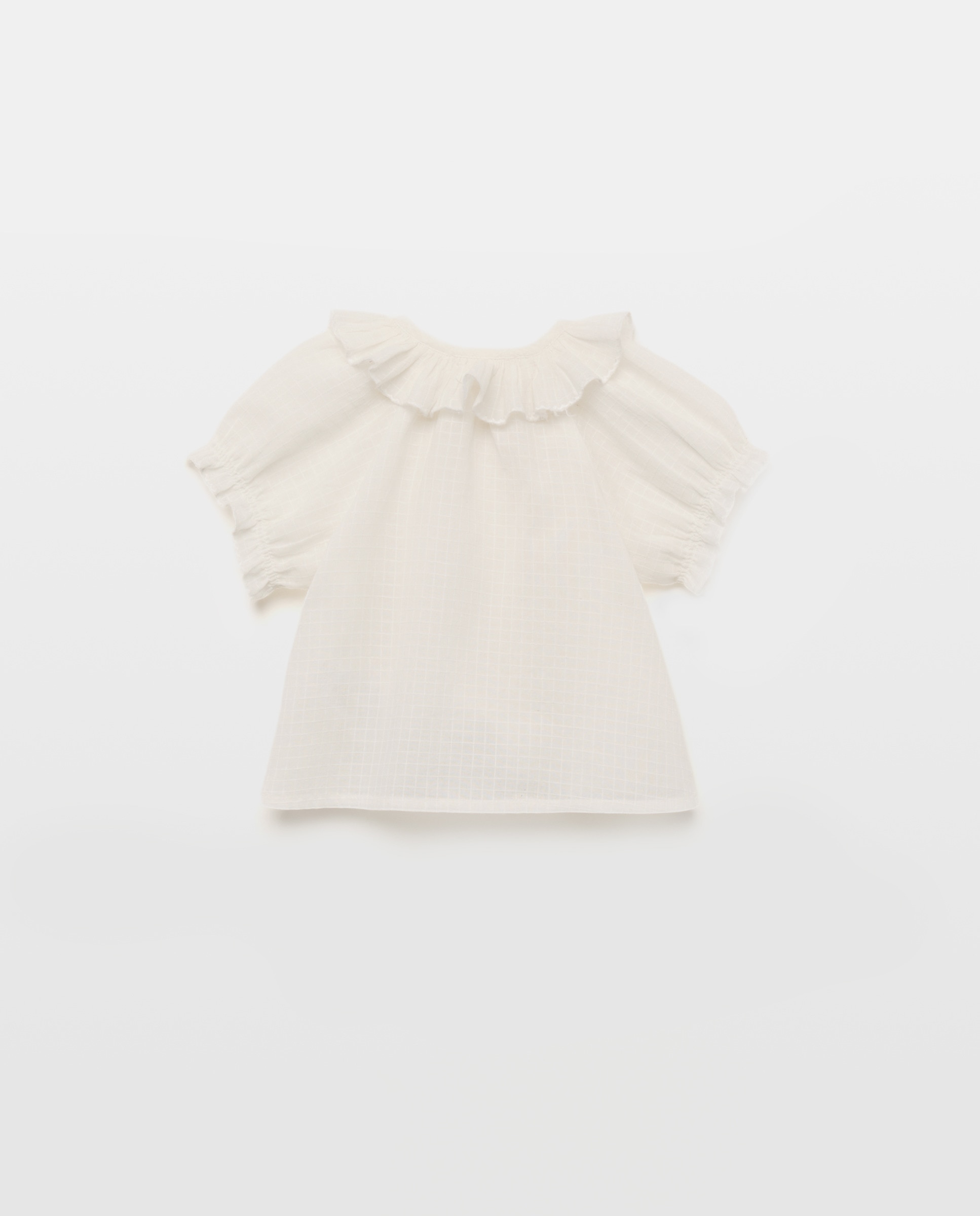 Blusa Lisa de Bebé com Manga Curta Baby El Corte Inglés Branco-marfim-2