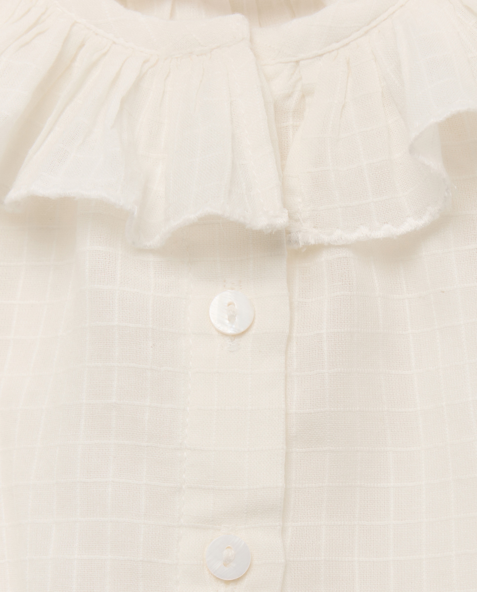 Blusa Lisa de Bebé com Manga Curta Baby El Corte Inglés Branco-marfim-3