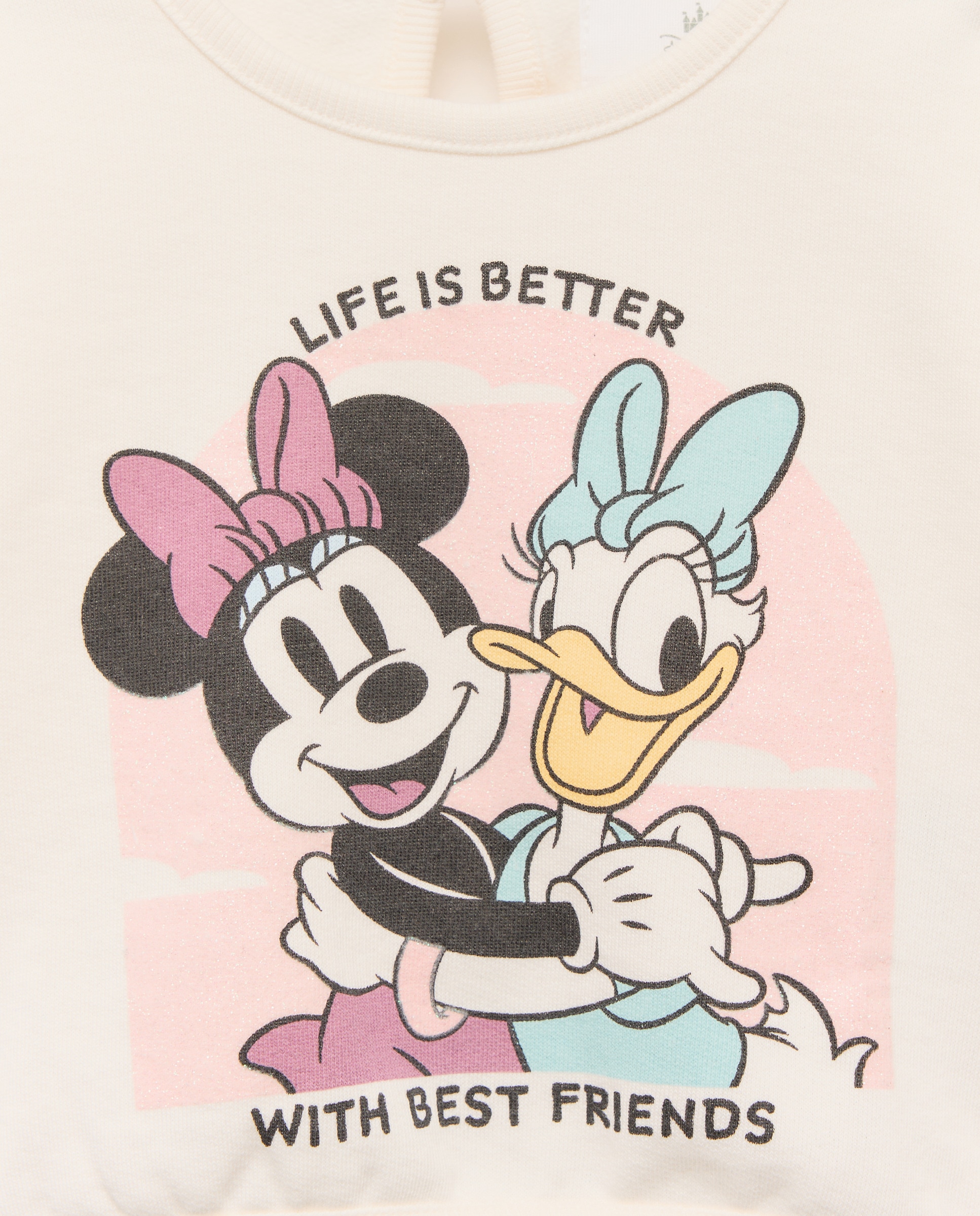 Sweatshirt de Bebé com Estampado Minnie e Daisy 120 Cru-3