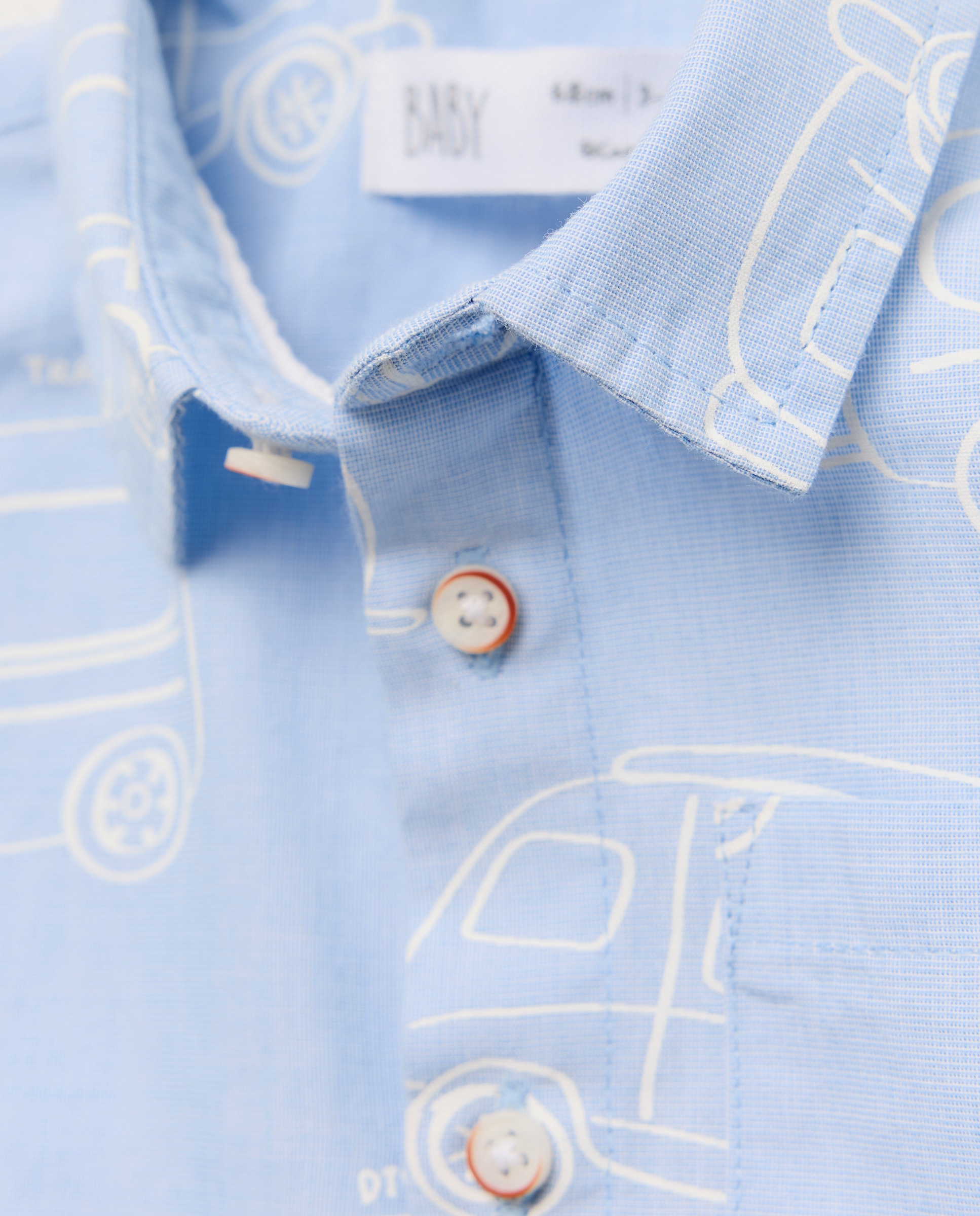 Camisa de Bebé com Manga Curta Azul-marinho-3