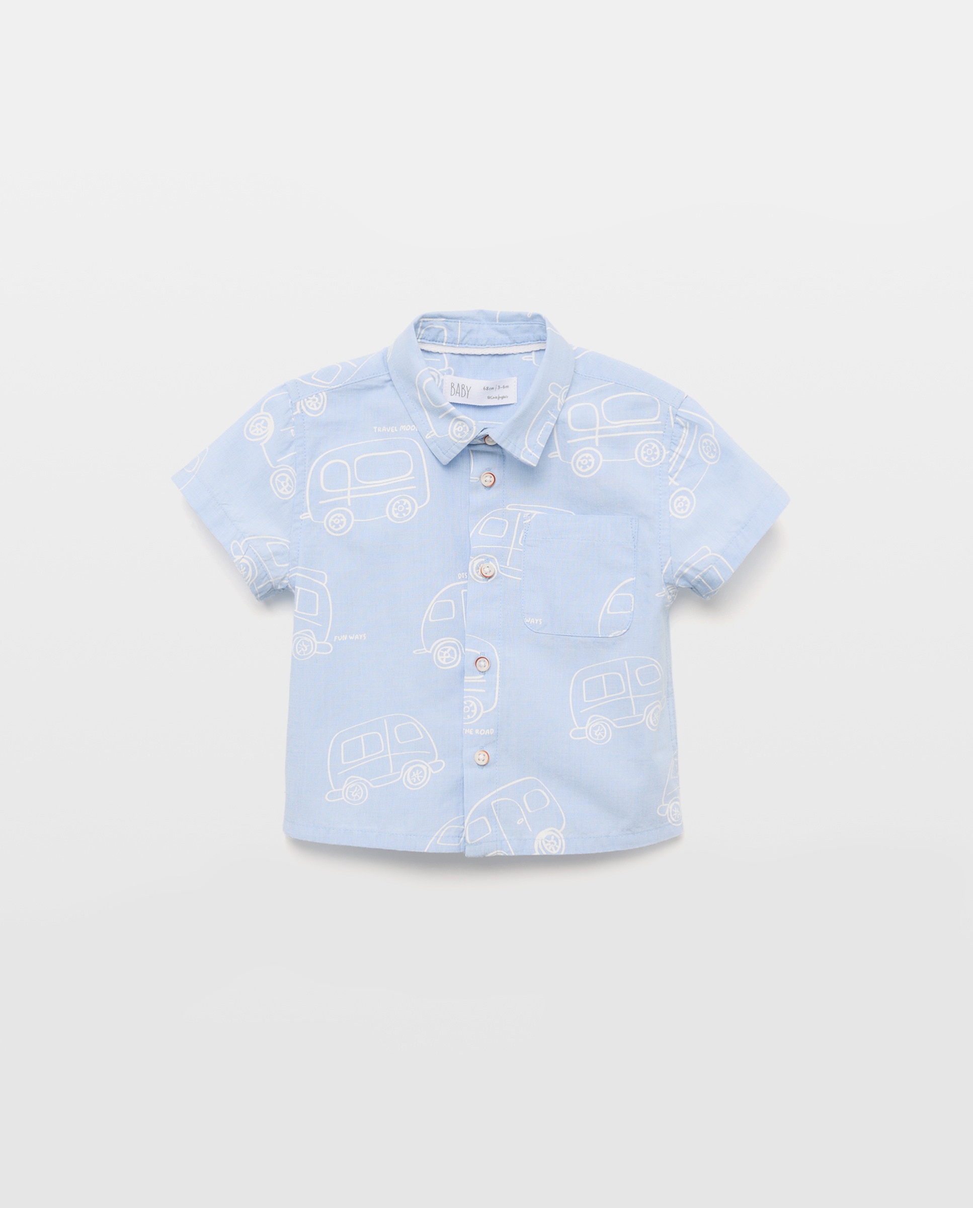 Camisa de Bebé com Manga Curta Azul-marinho-1