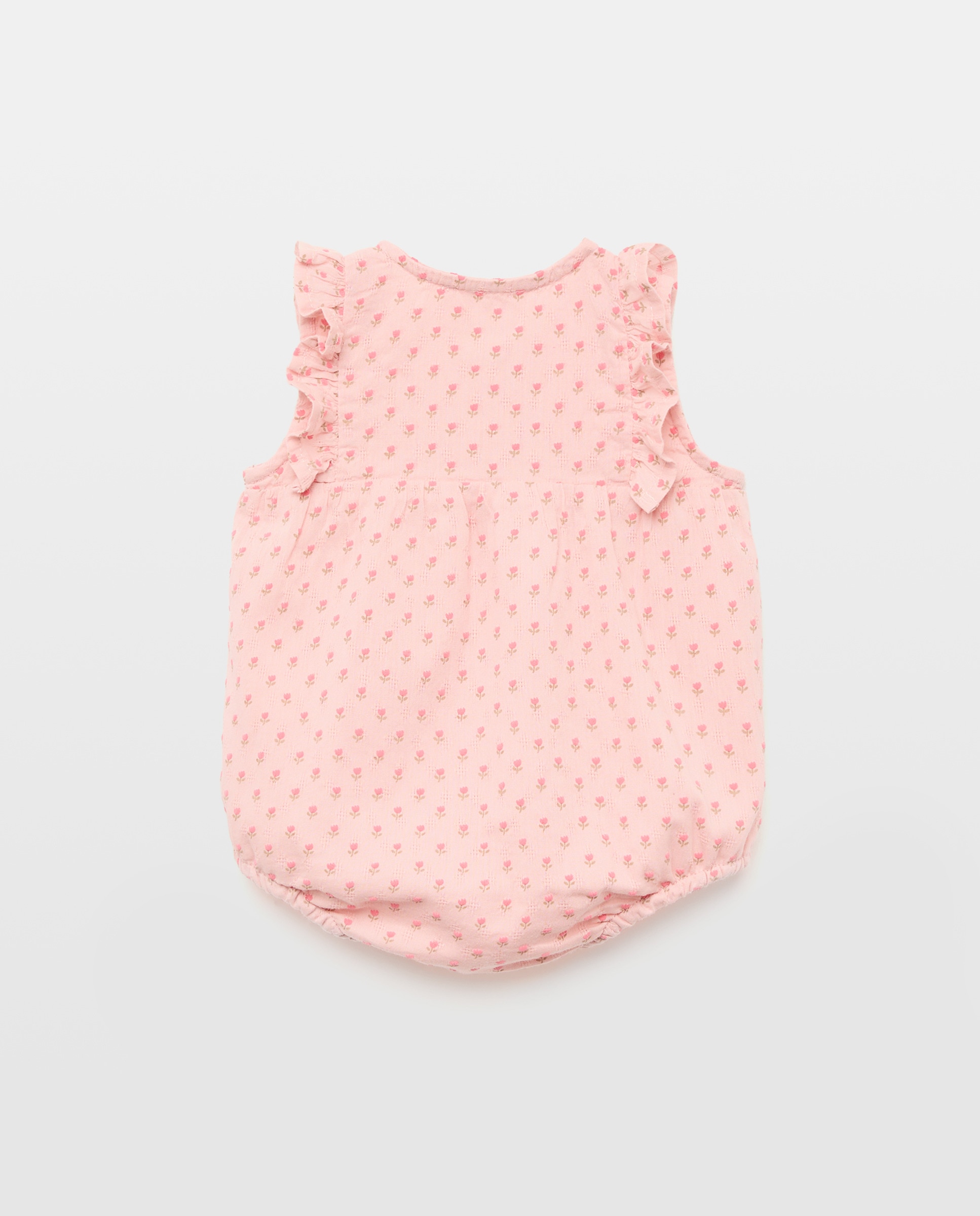 Babygrow de Bebé com Estampado Floral Baby El Corte Inglés Rosa-2