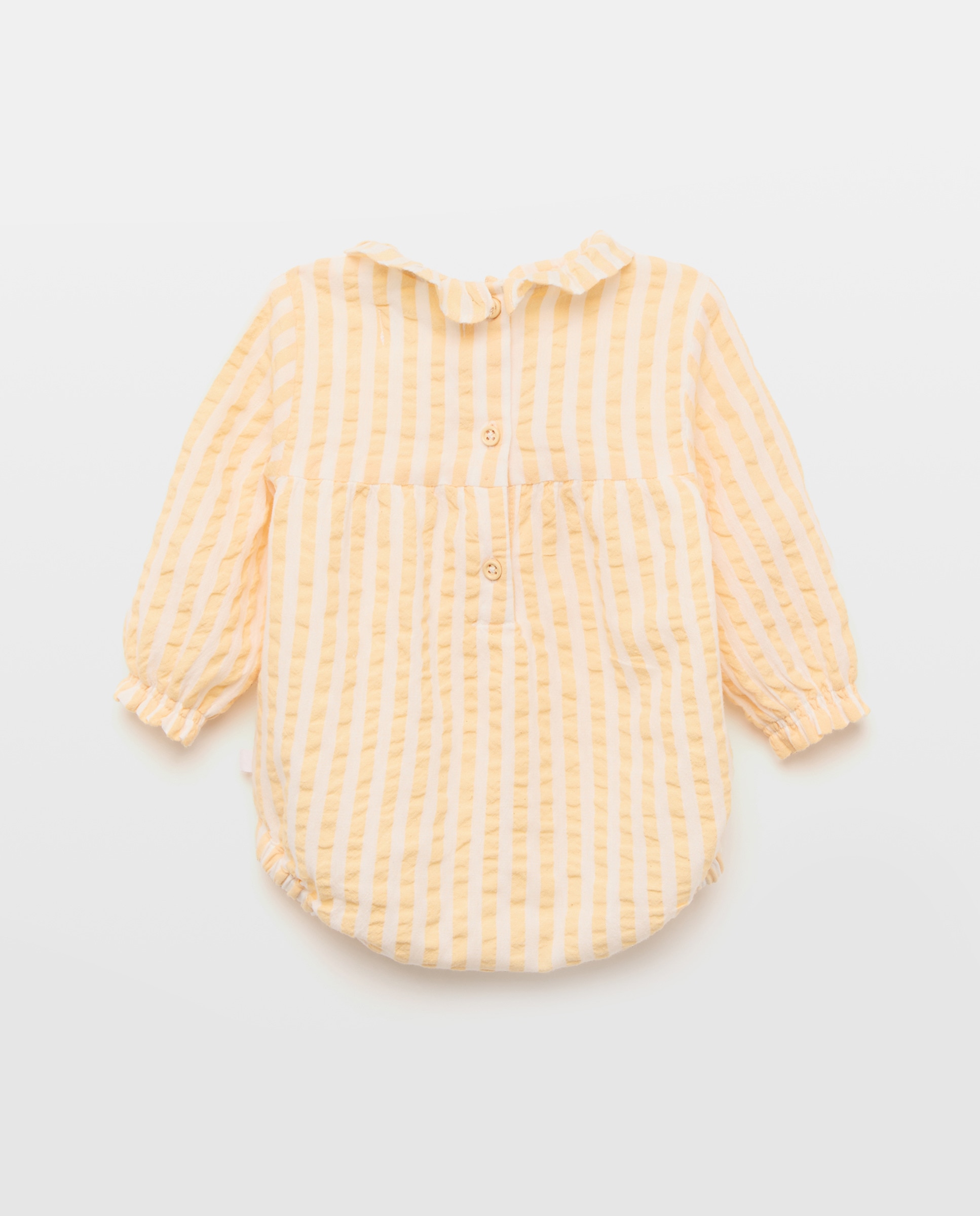 Babygrow de bebé às riscas Amarelo-2