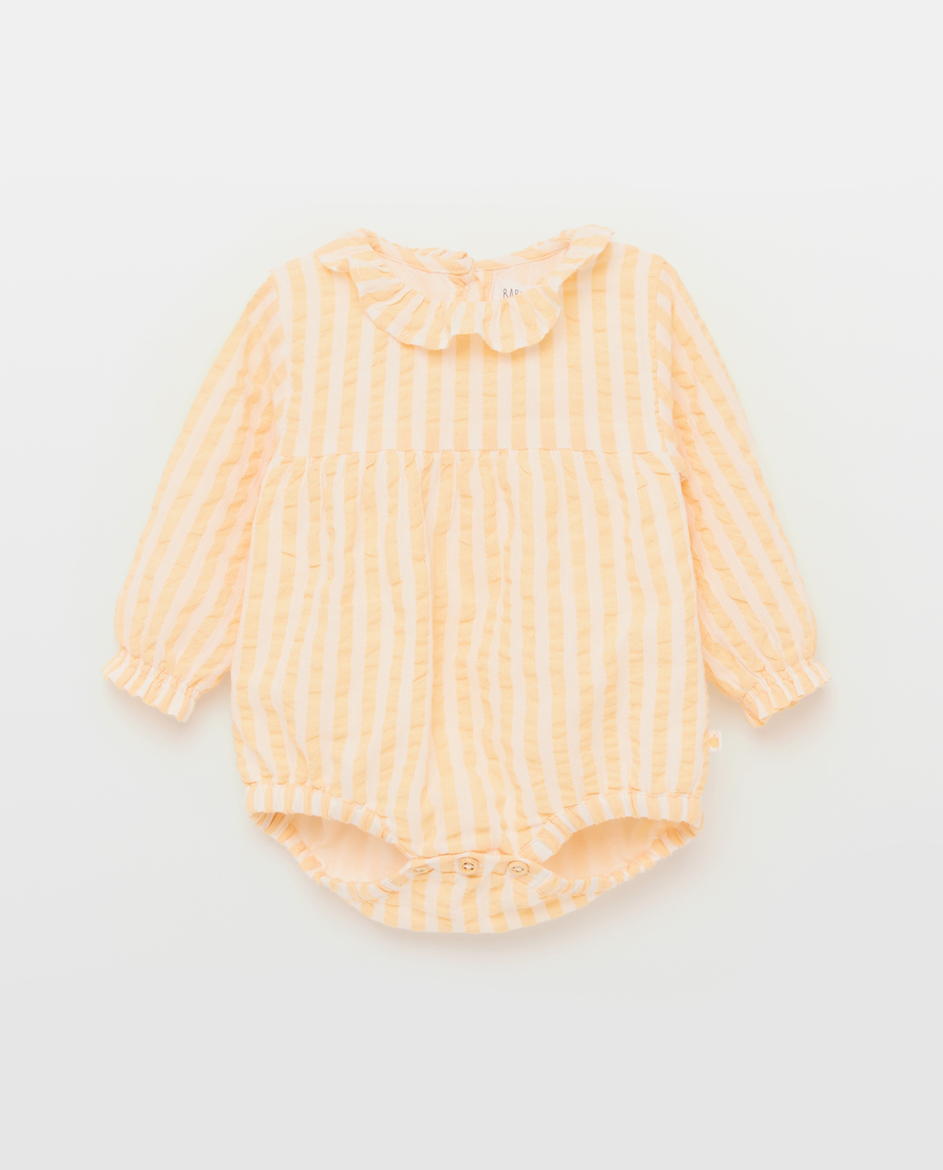 Babygrow de bebé às riscas Amarelo-1