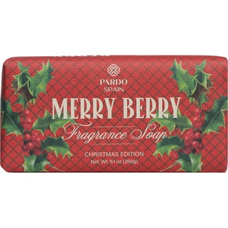 jabón de tocador vintage Merry Berry Chirstmas Edition pastilla 260 g - Pardo