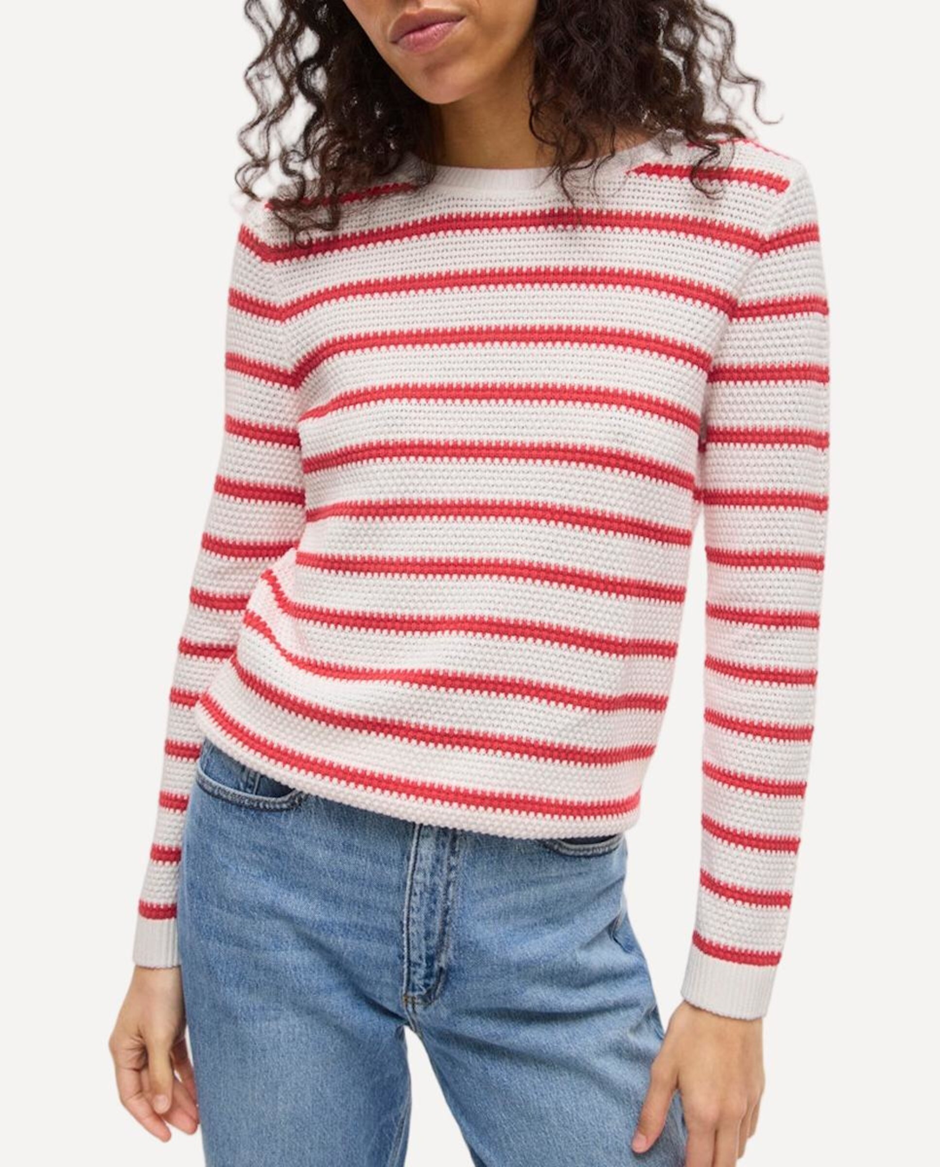 Camisola de malha com decote redondo Coral-4
