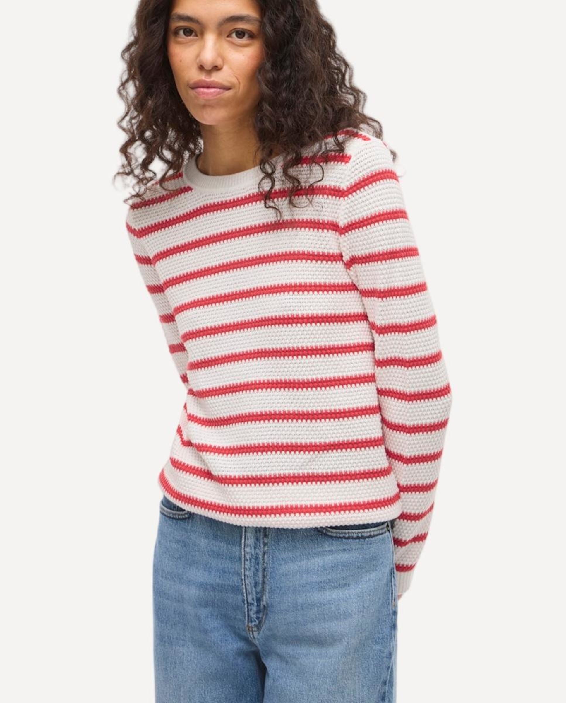 Camisola de malha com decote redondo Coral-2