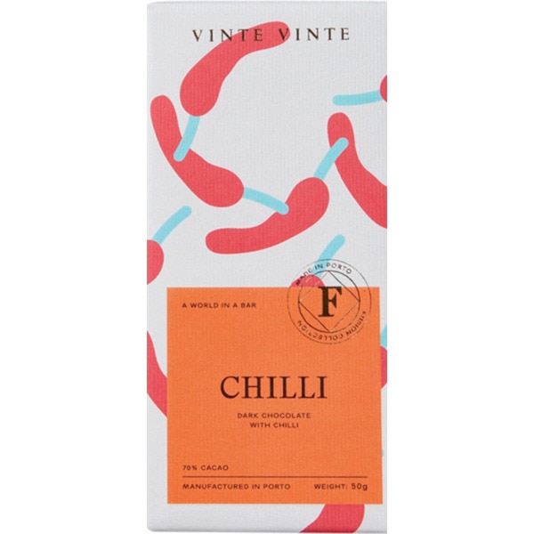 Chocolate Preto 70% com Chili Fusion tablete 50 g