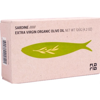 Sardinhas em Azeite Virgem Extra Biológico embalagem 120 g - Maria Organic