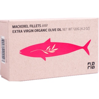 Filetes de Cavala em Azeite Virgem Extra Biológico embalagem 120 g - Maria Organic