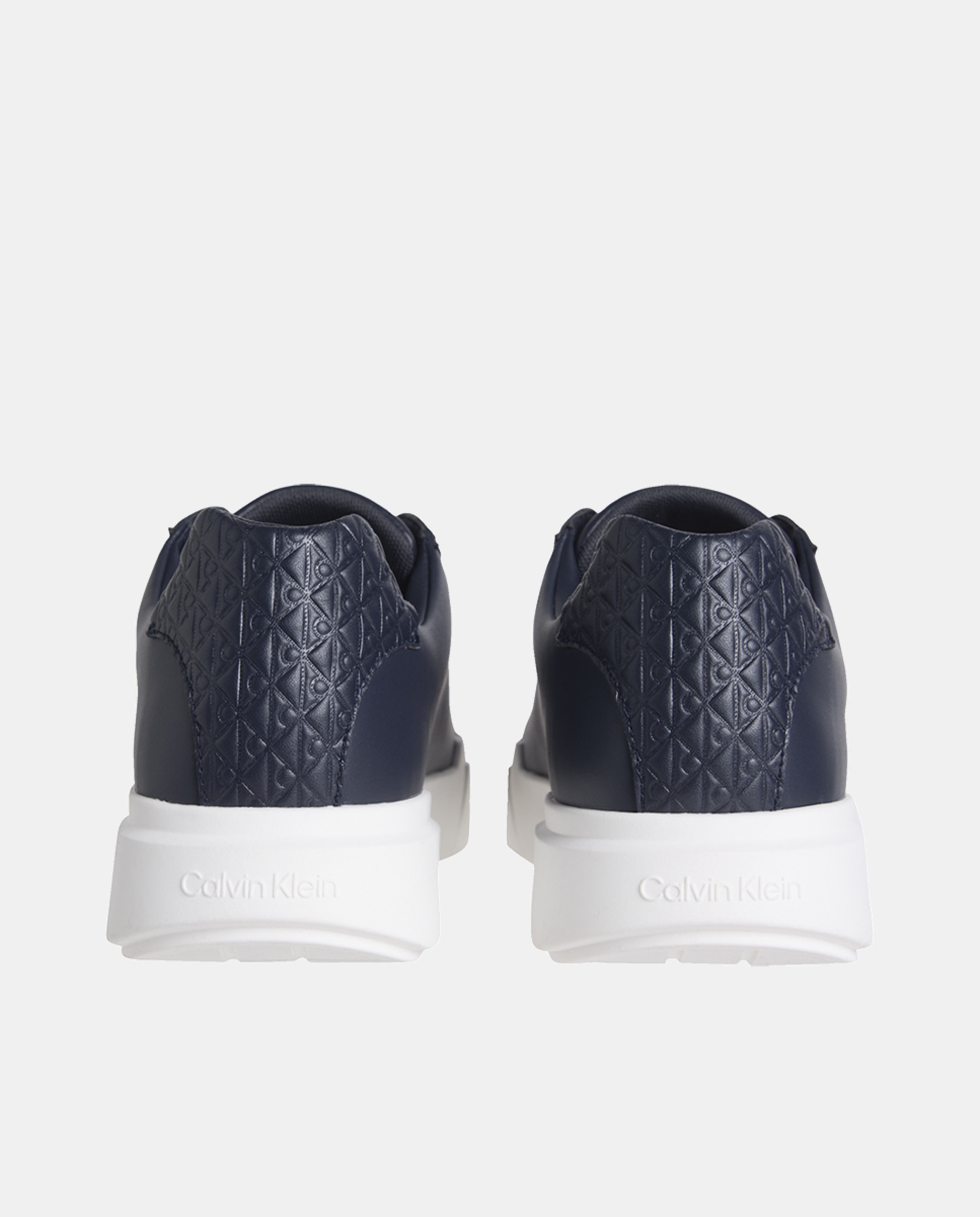 Sapatilhas em Pele com Monograma Azul-marinho-4