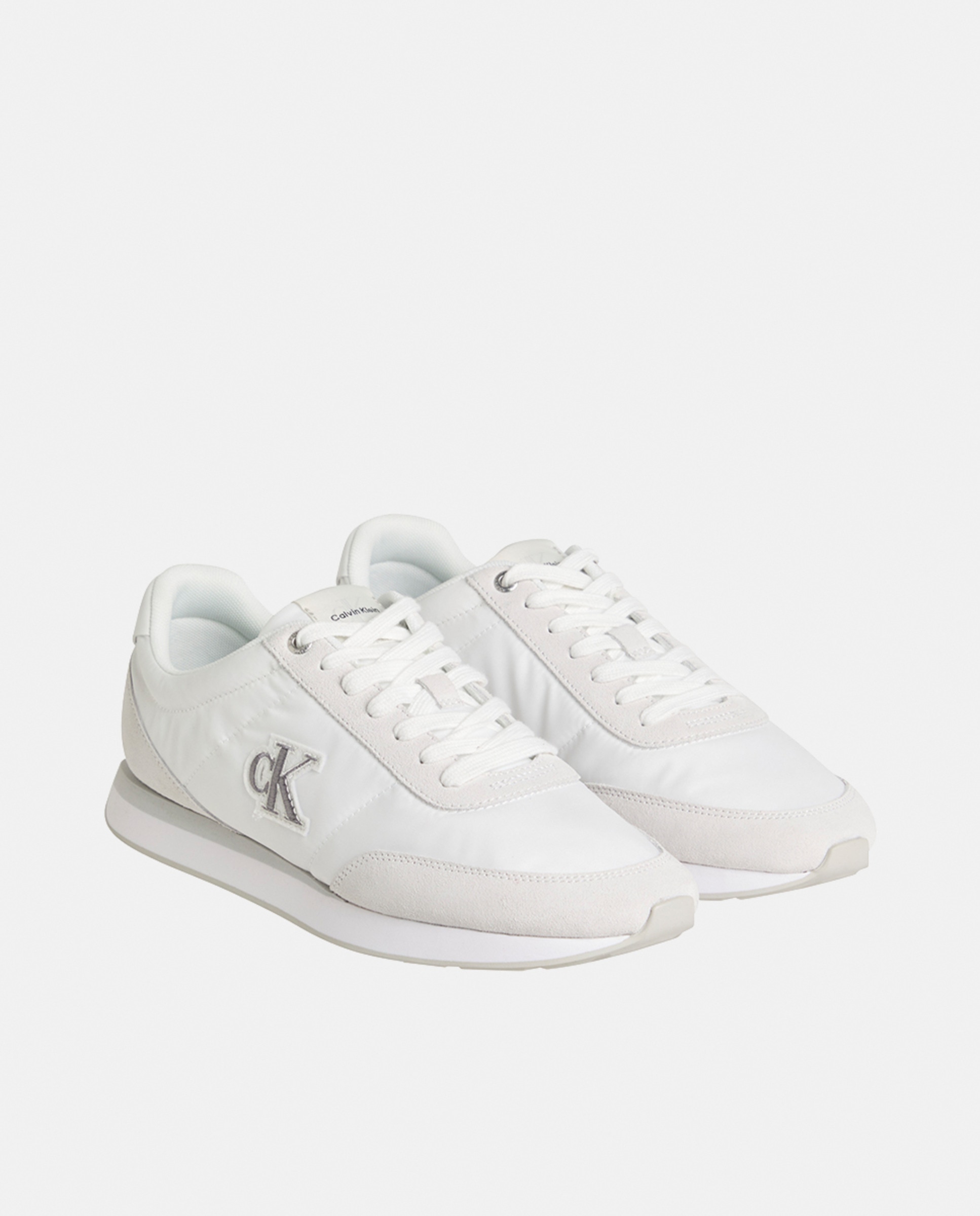 Sapatilhas Runner de Nylon e Croute Branco-2