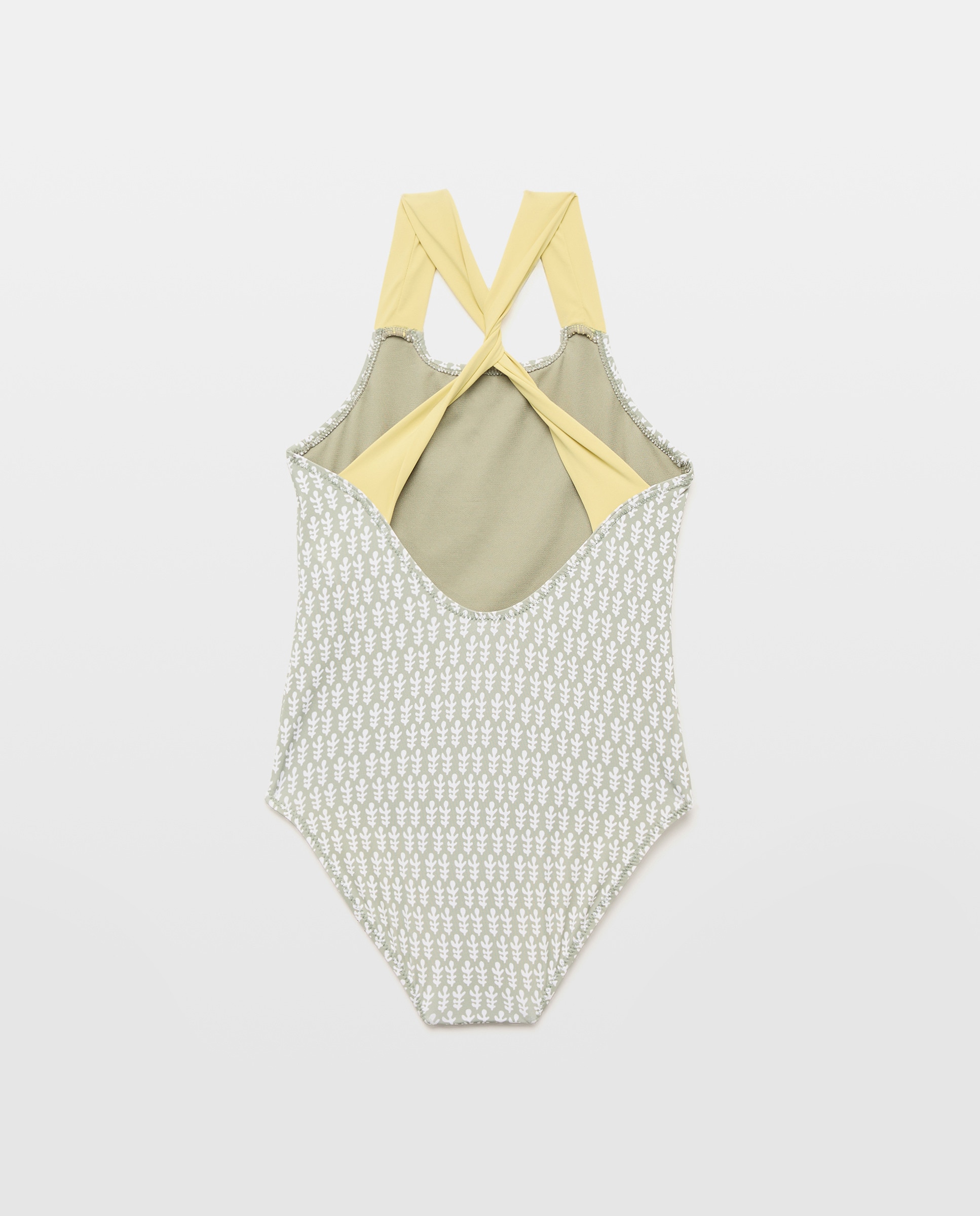 Bañador niña nudo sello 520 Kaki-2