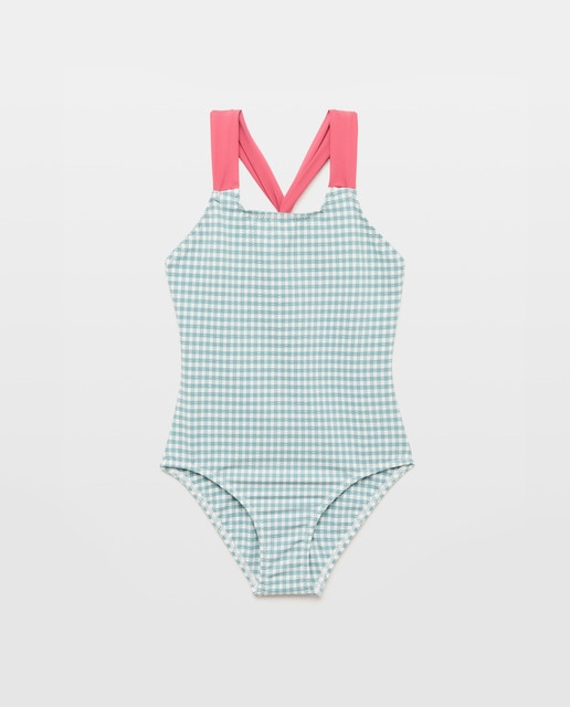 Imagen 0 de Bañador niña nudo cuadros