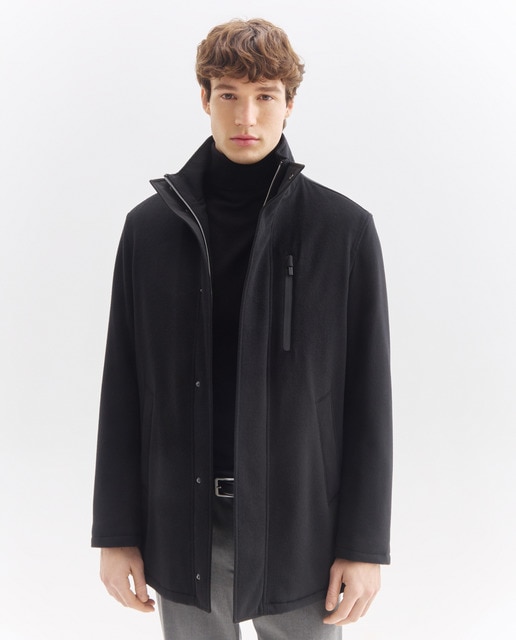 Imagen 0 de Chaquetón de hombre con bolsillos inclinados y pecherin delantero