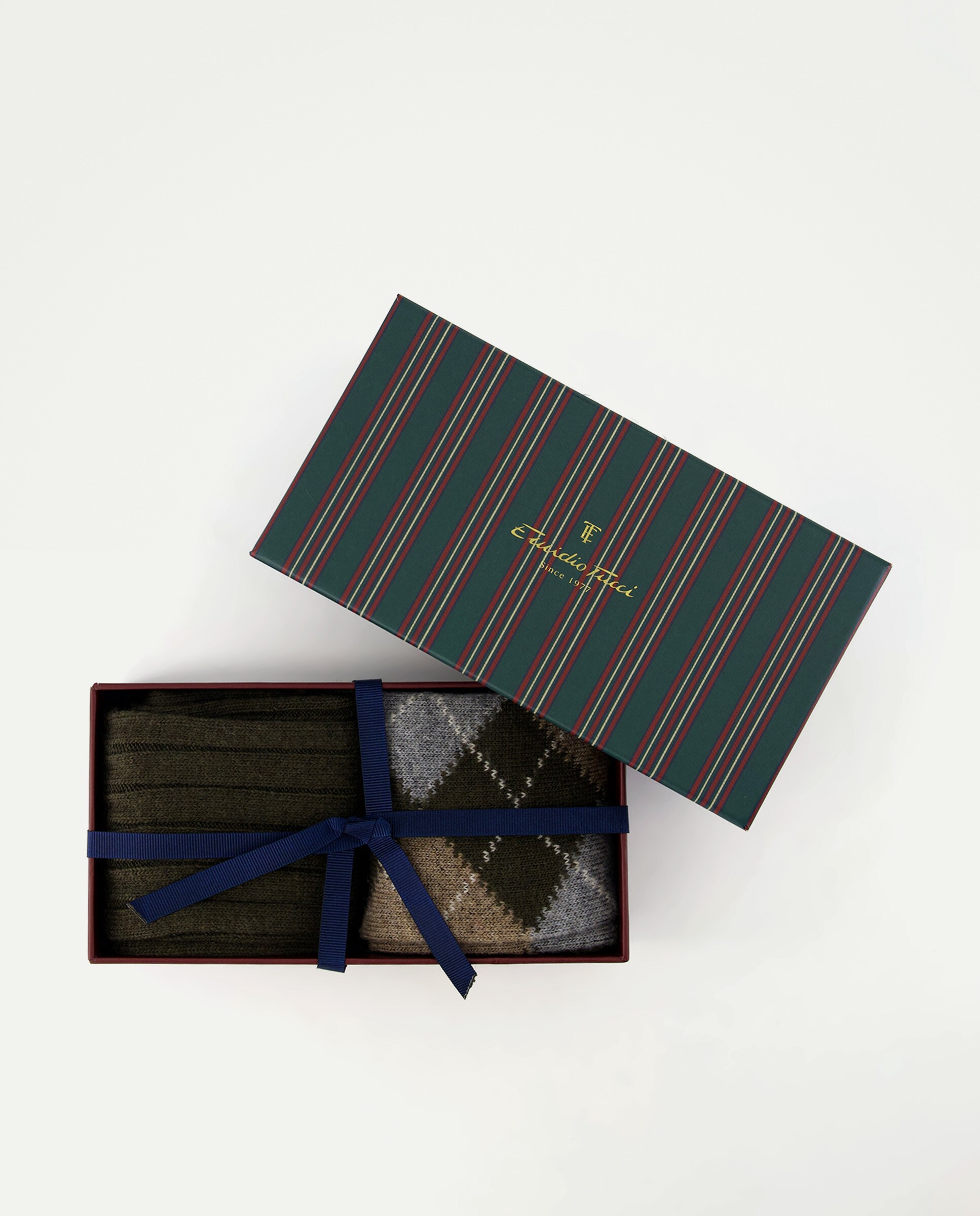 Caixa de Presente com 2 Pares de Meias Curtas Caqui-3