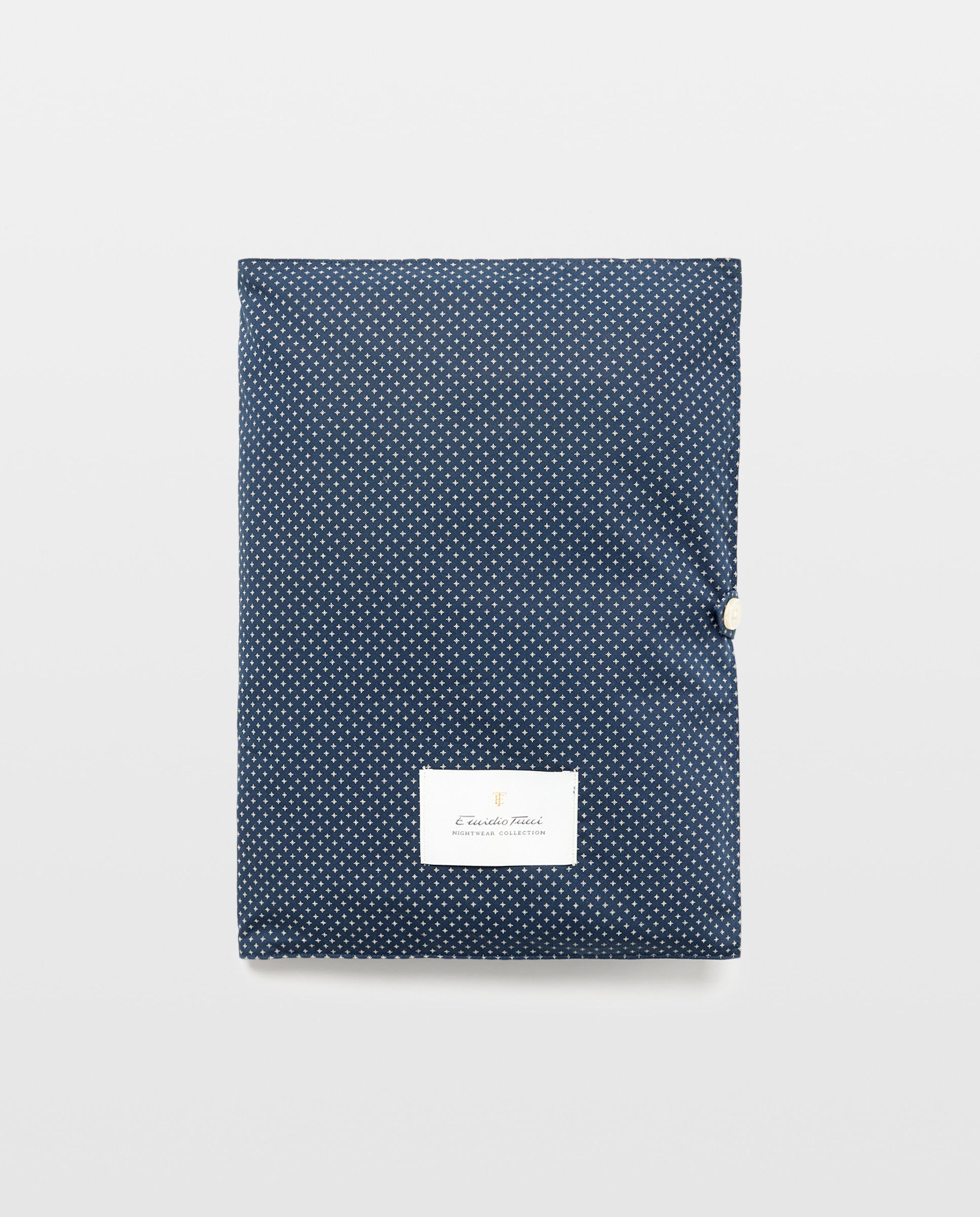 Pijama de Popelina com Tecido às Estrelas Azul-marinho-5