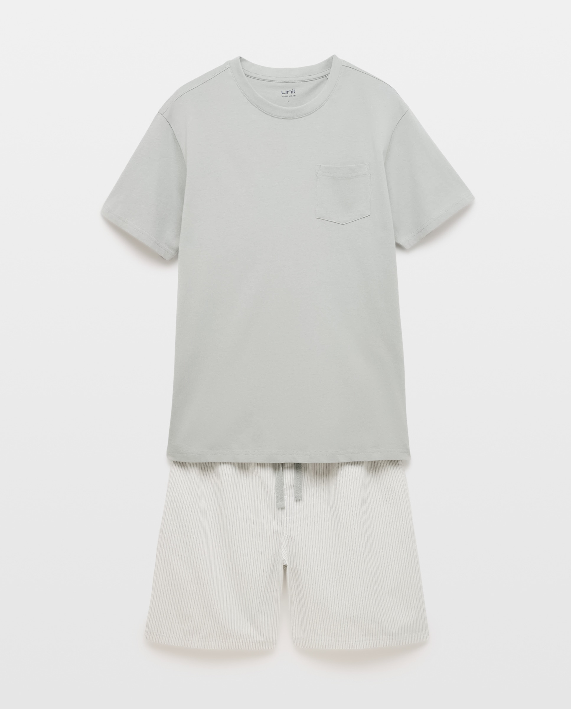 Pijama combinado hombre algodón con bolsa Verde-3
