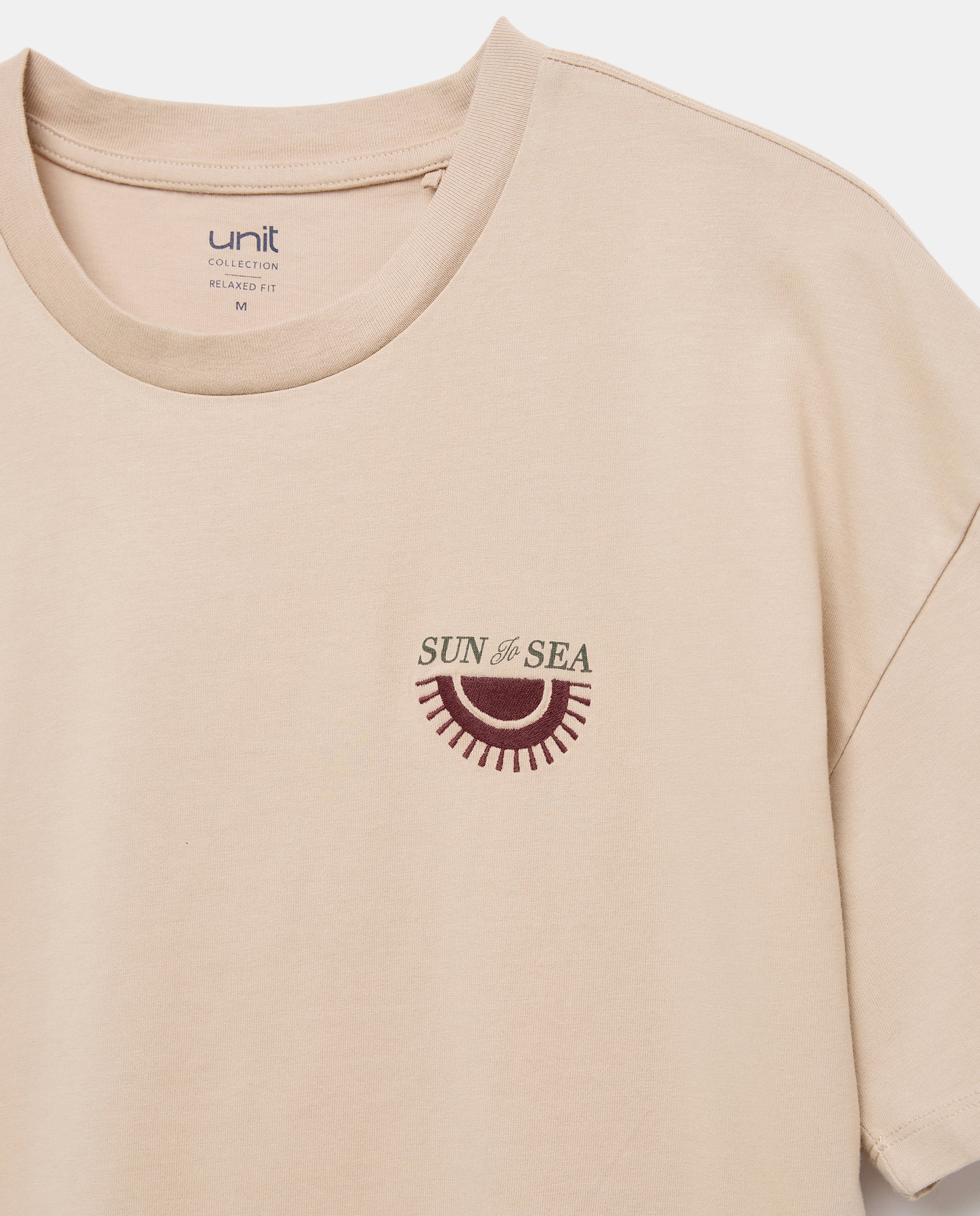 Camiseta de hombre manga corta SUN to SEA Beige-5
