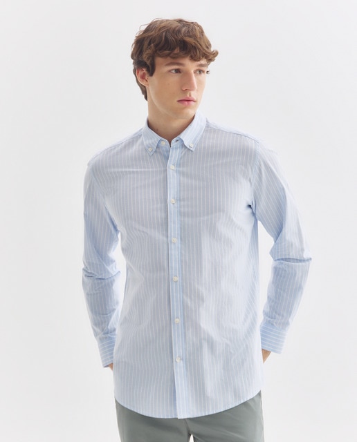 Imagen 0 de Camisa sport hombre chambray con rayas