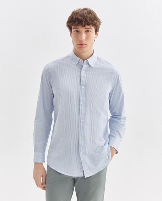 Imagen 0 de Camisa sport hombre chambray con rayas