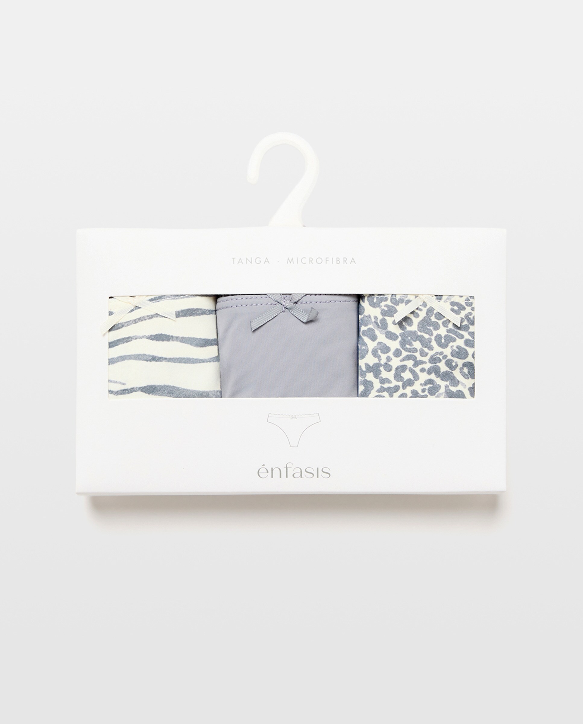 Pack de 3 Tangas de Malha de Microfibra Preto-6