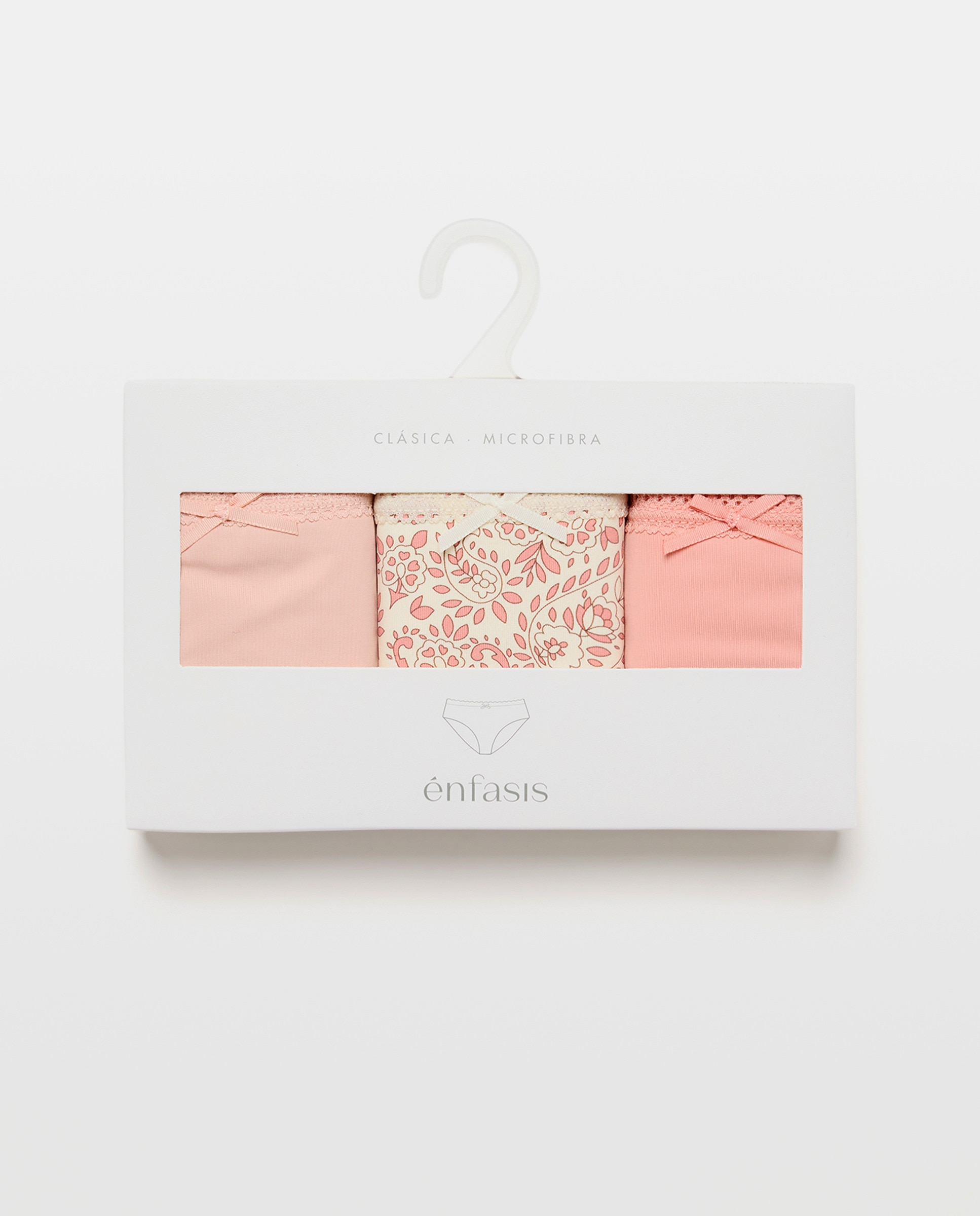 Pack de 3 Cuecas de Microfibra Floral Rosa-6