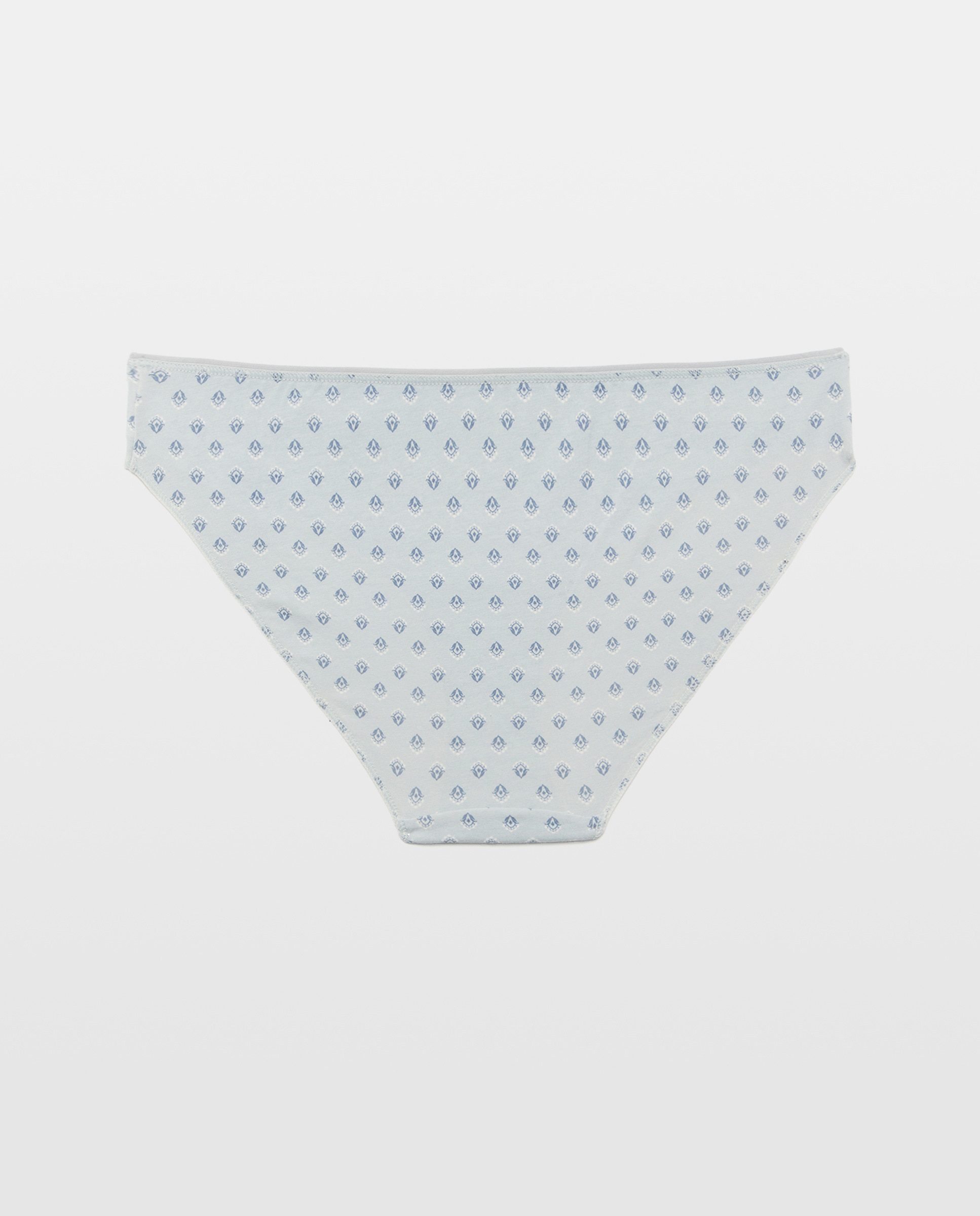 Pack 5 bragas de mujer algodón estampadas 400 Azul-5