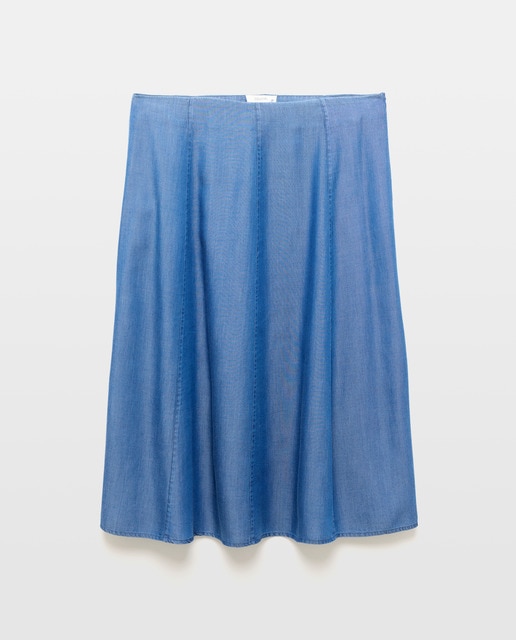 Imagem 0 de Saia Midi Fluida de Lyocell