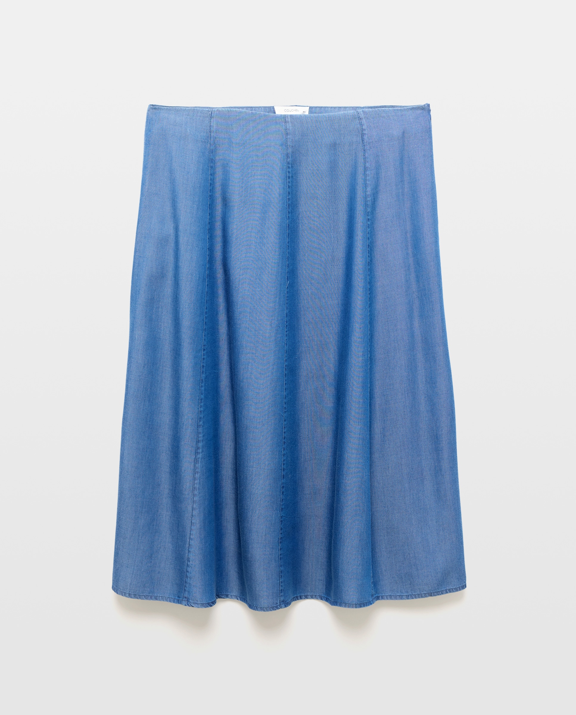 Saia Midi Fluida de Lyocell 400 Azul-4
