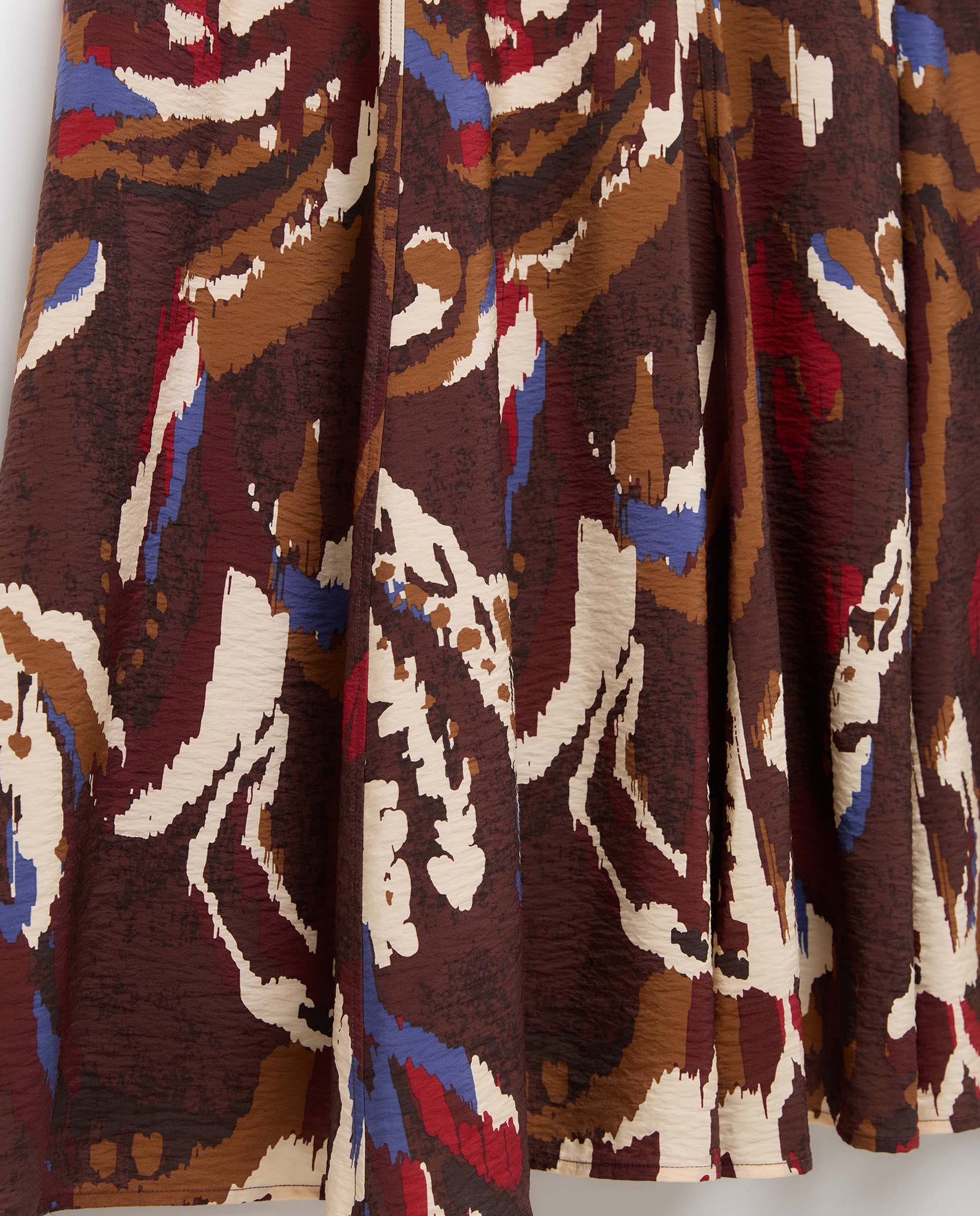 Saia fluida estampada Vermelho-5