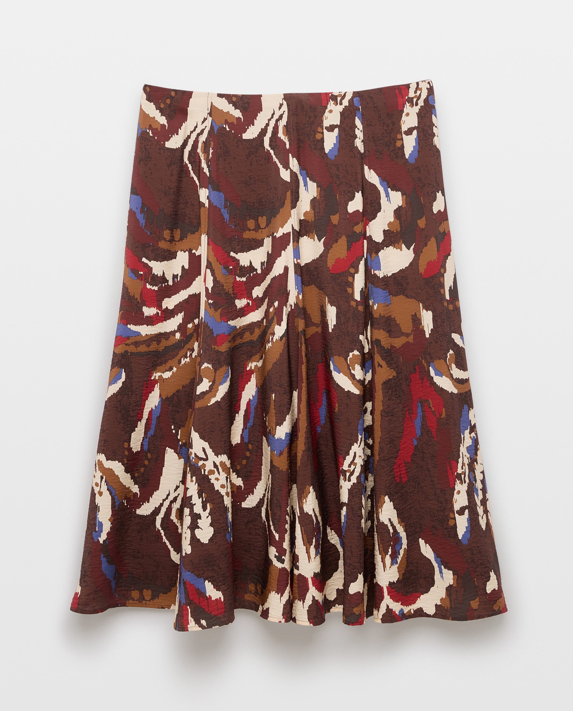 Saia fluida estampada Vermelho-4