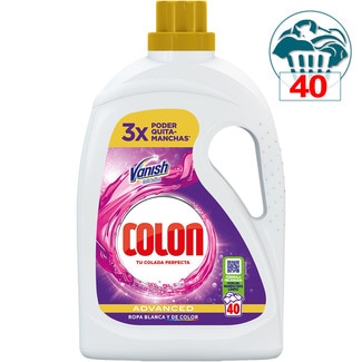 detergente líquido Vanish 3x poder quitamanchas Advanced botella 40 dosis ropa blanca y de color - Colon