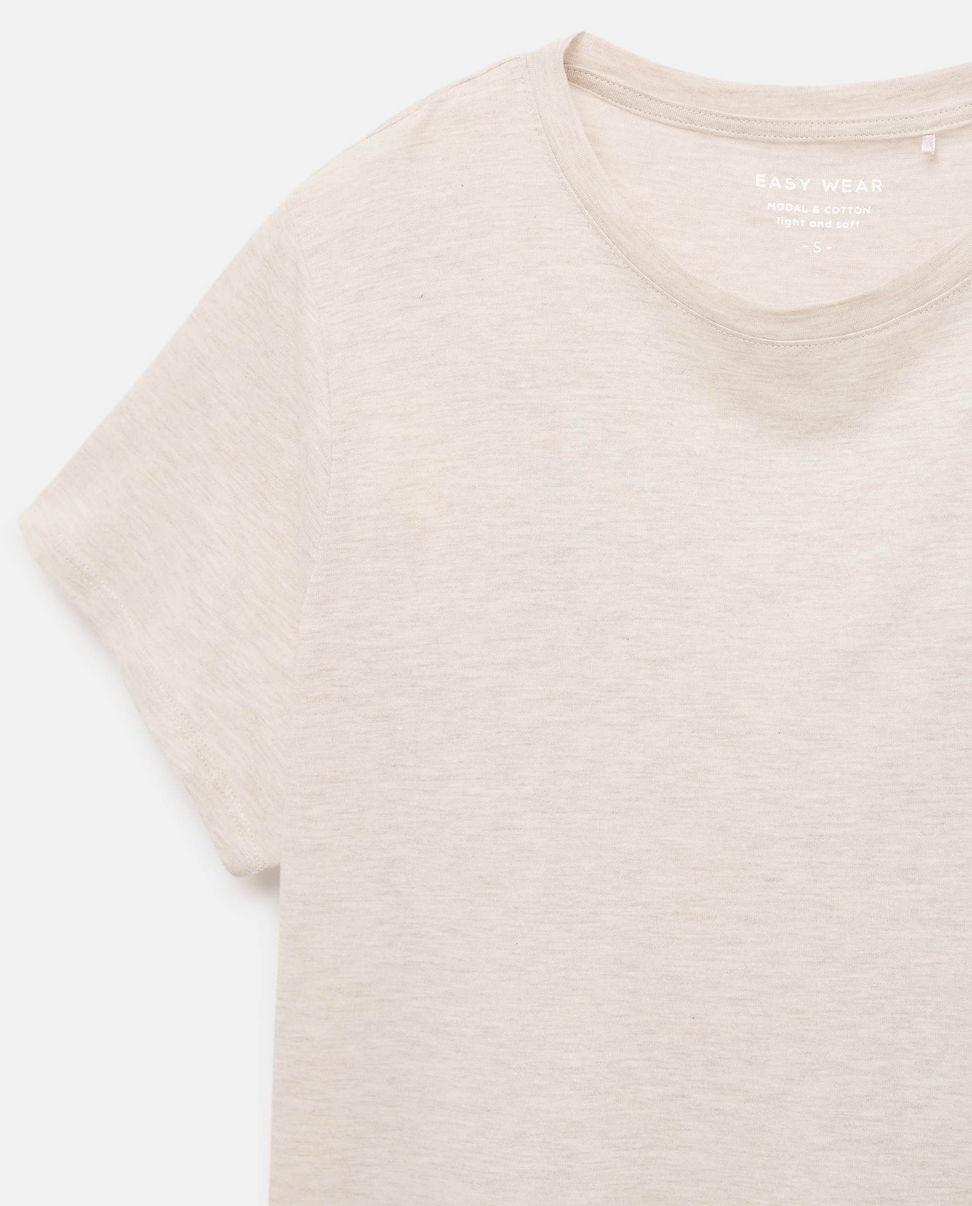 T-shirt Lisa de Manga Curta Castanho-5