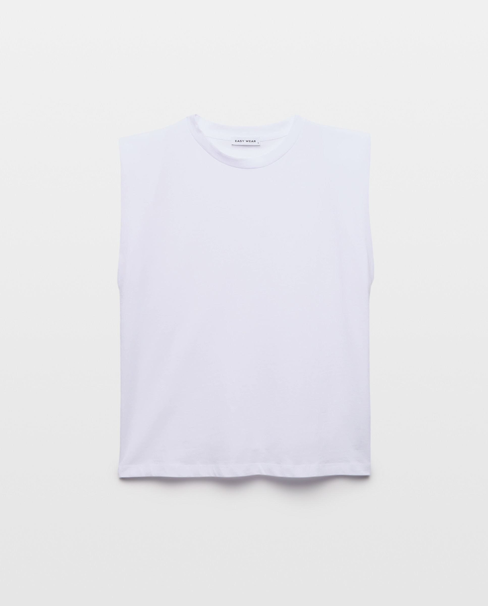 T-shirt Lisa sem Mangas Branco-4