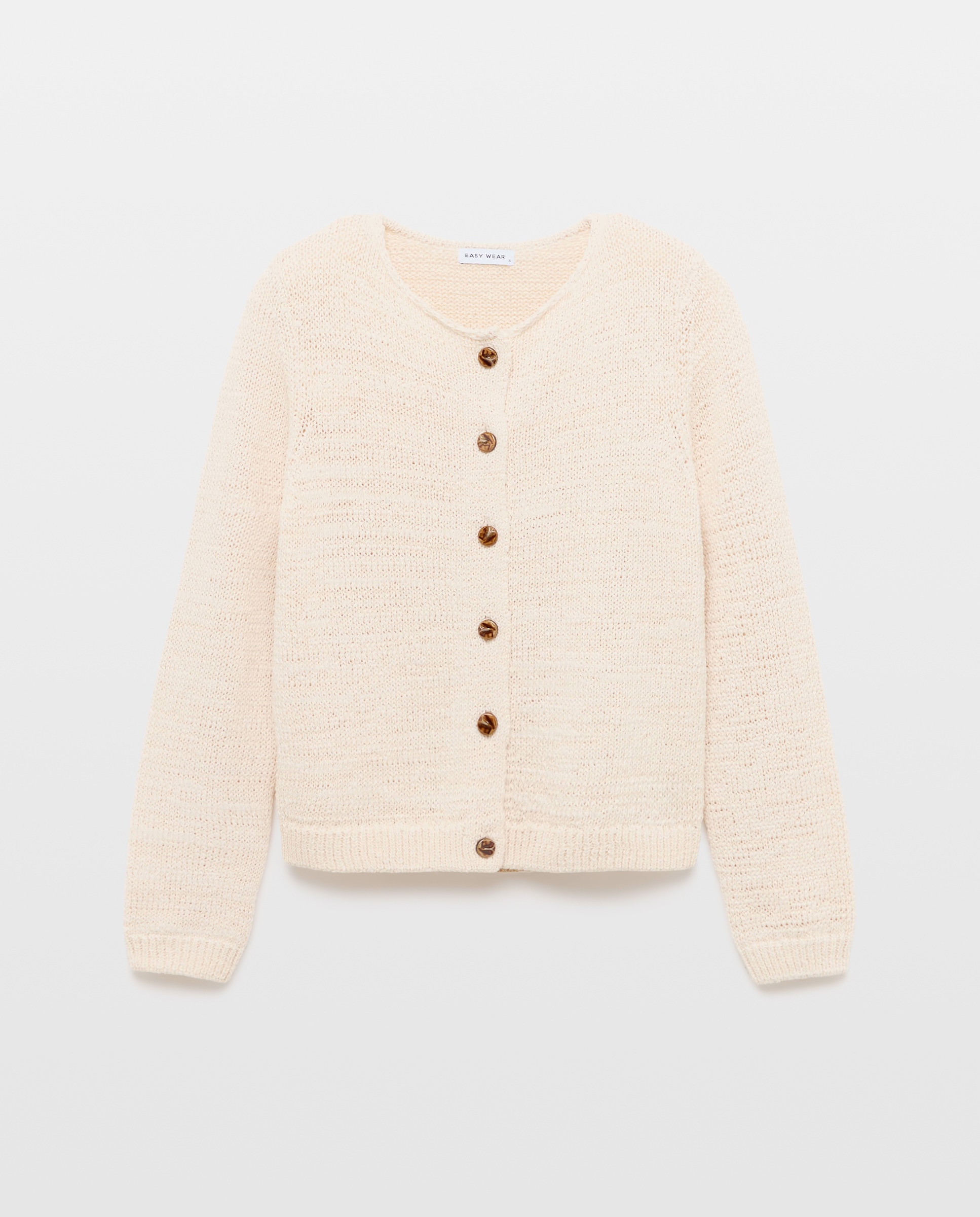 Casaco de malha liso Verde Pato-4