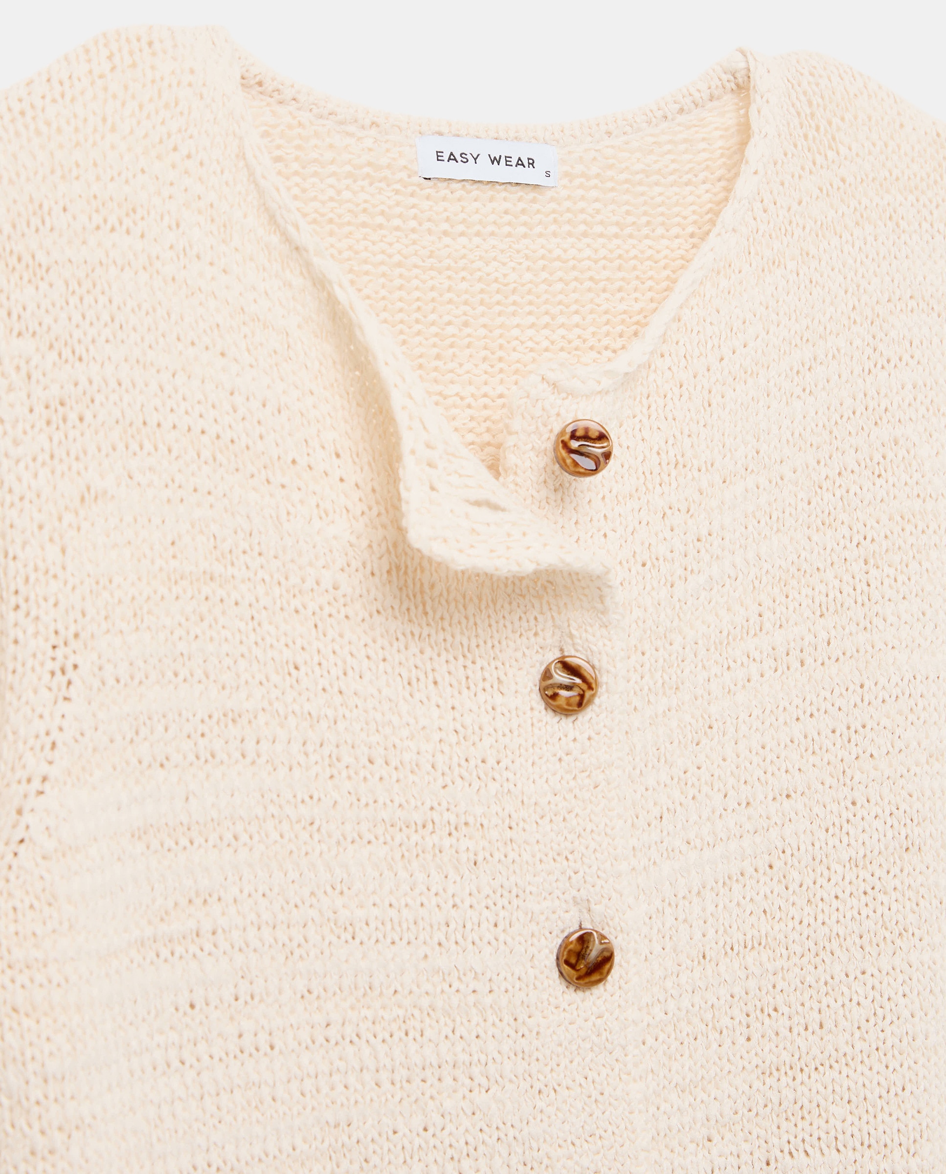 Casaco de malha liso Verde Pato-5