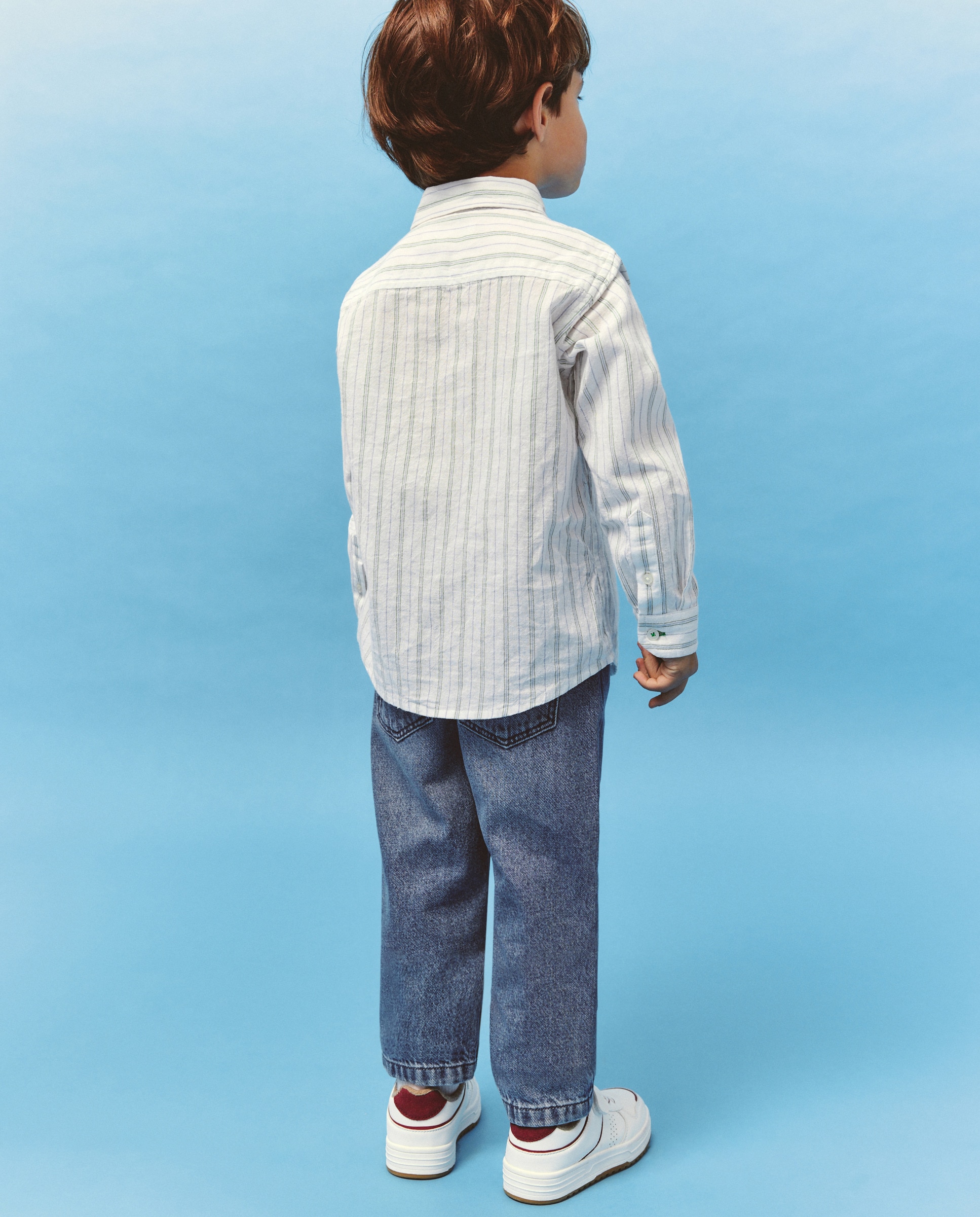 Camisa de Manga Comprida com Risca e Fantasia Verde-3