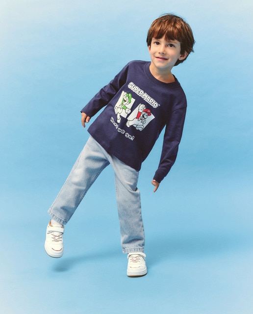 Imagem 0 de Camisola de Manga Comprida com Estampado Mario Bros