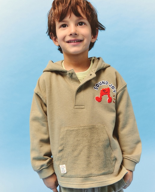 Imagem 0 de Sweatshirt Fechada com Capuz e Bolso Canguru