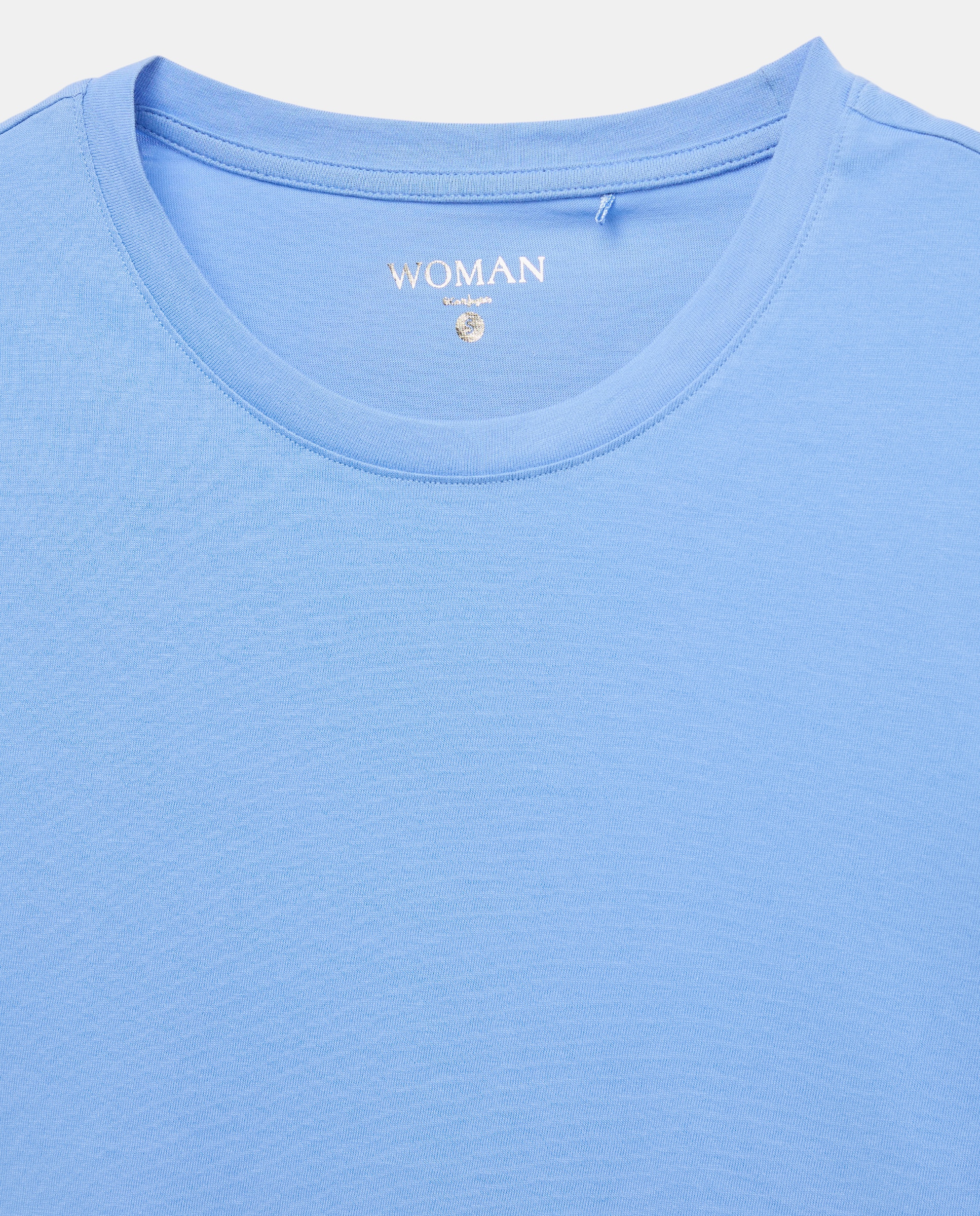 T-shirt de mulher com manga curta e decote redondo 400 Azul-5