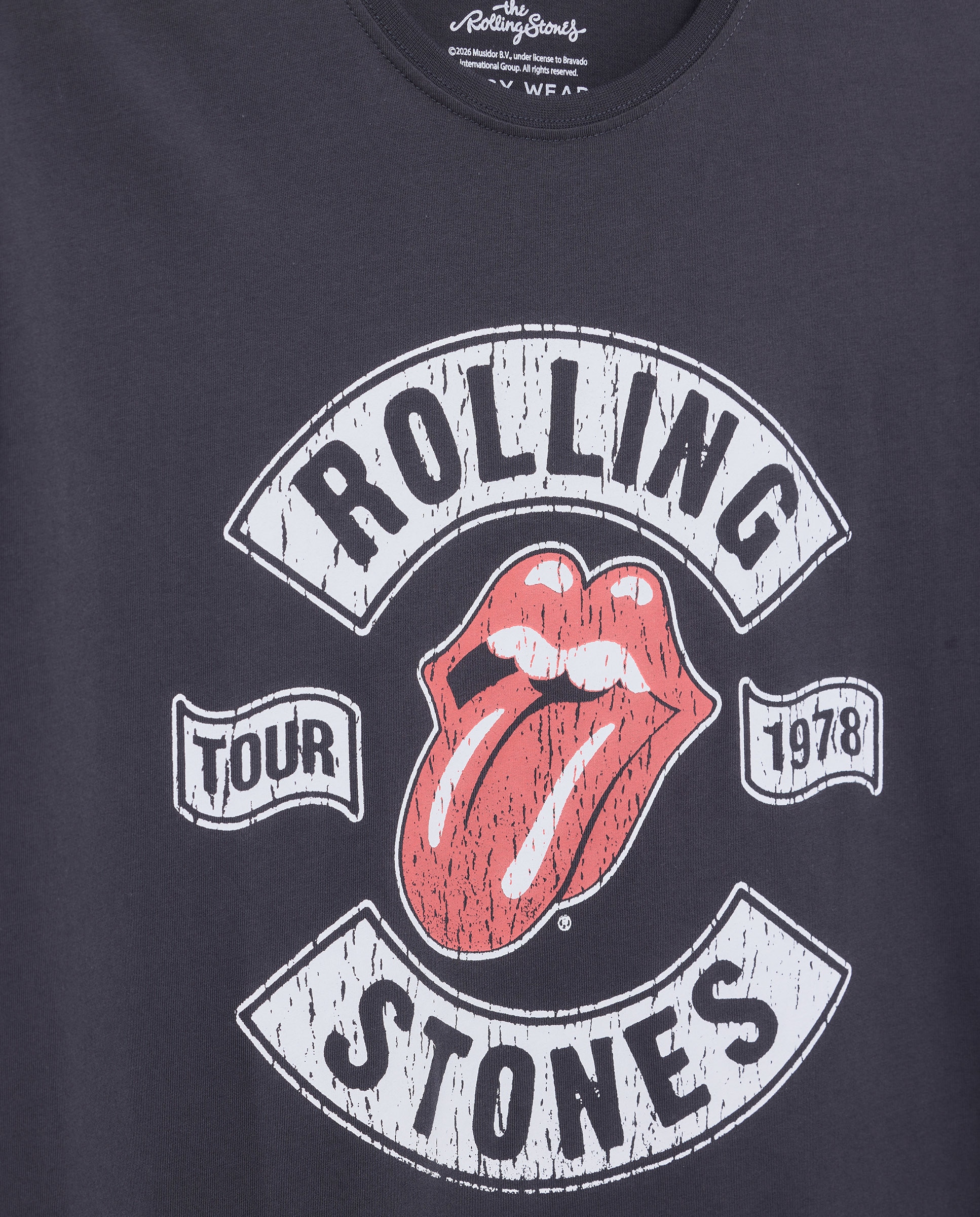 T-shirt de Manga Curta Rolling Stones 830 Antracite-6