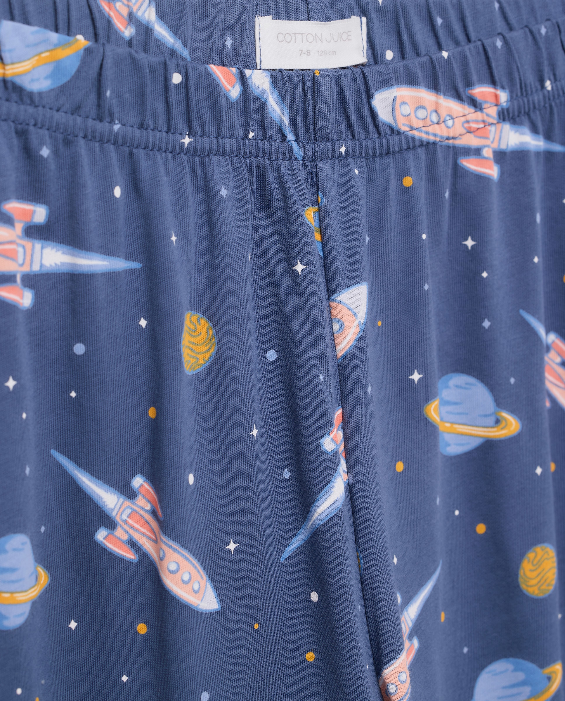 Pijama de Malha com Estampado de Fantasia Cotton Juice Azul-5