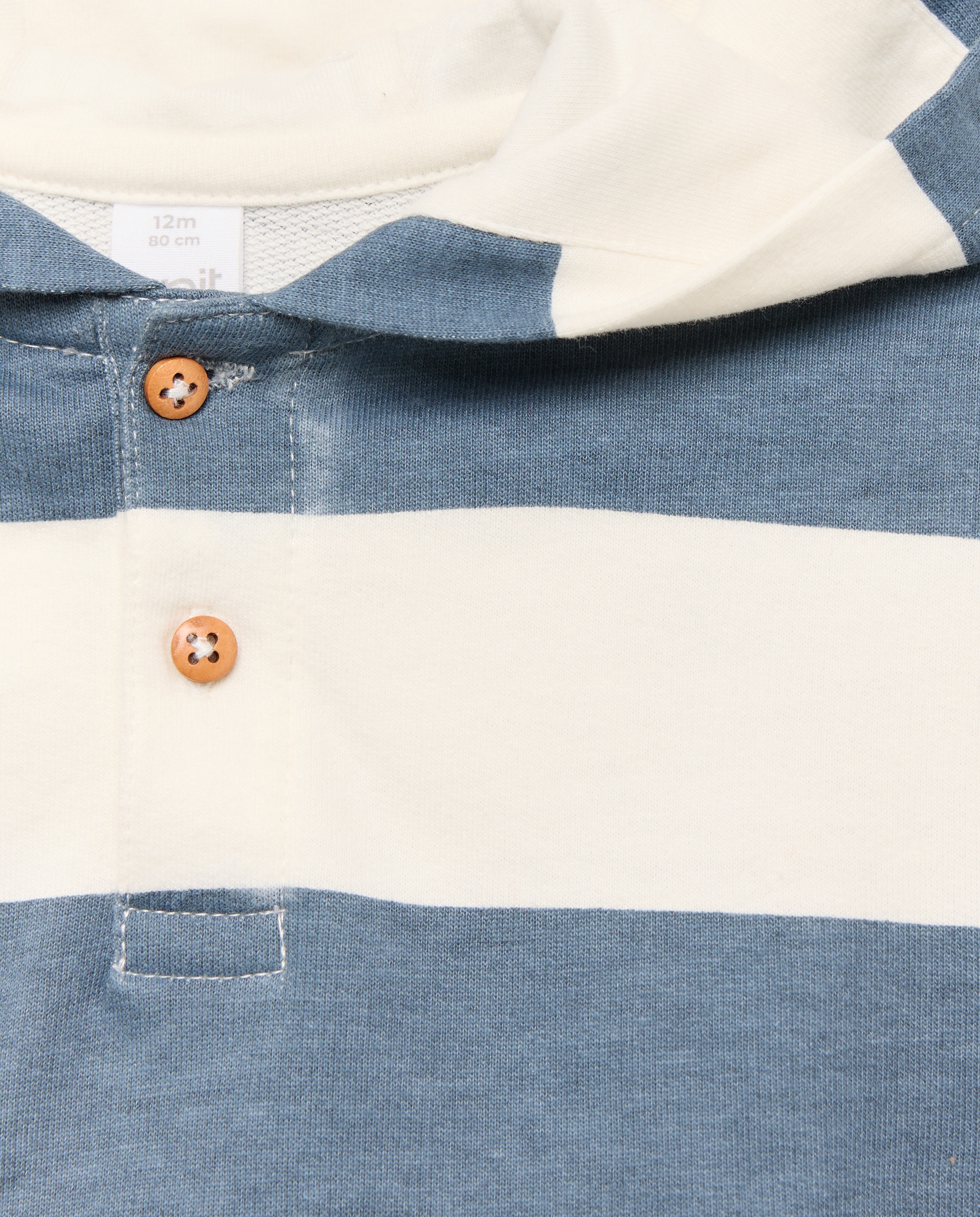 Sudadera de bebé estampada con capucha 430 Azul oscuro-3