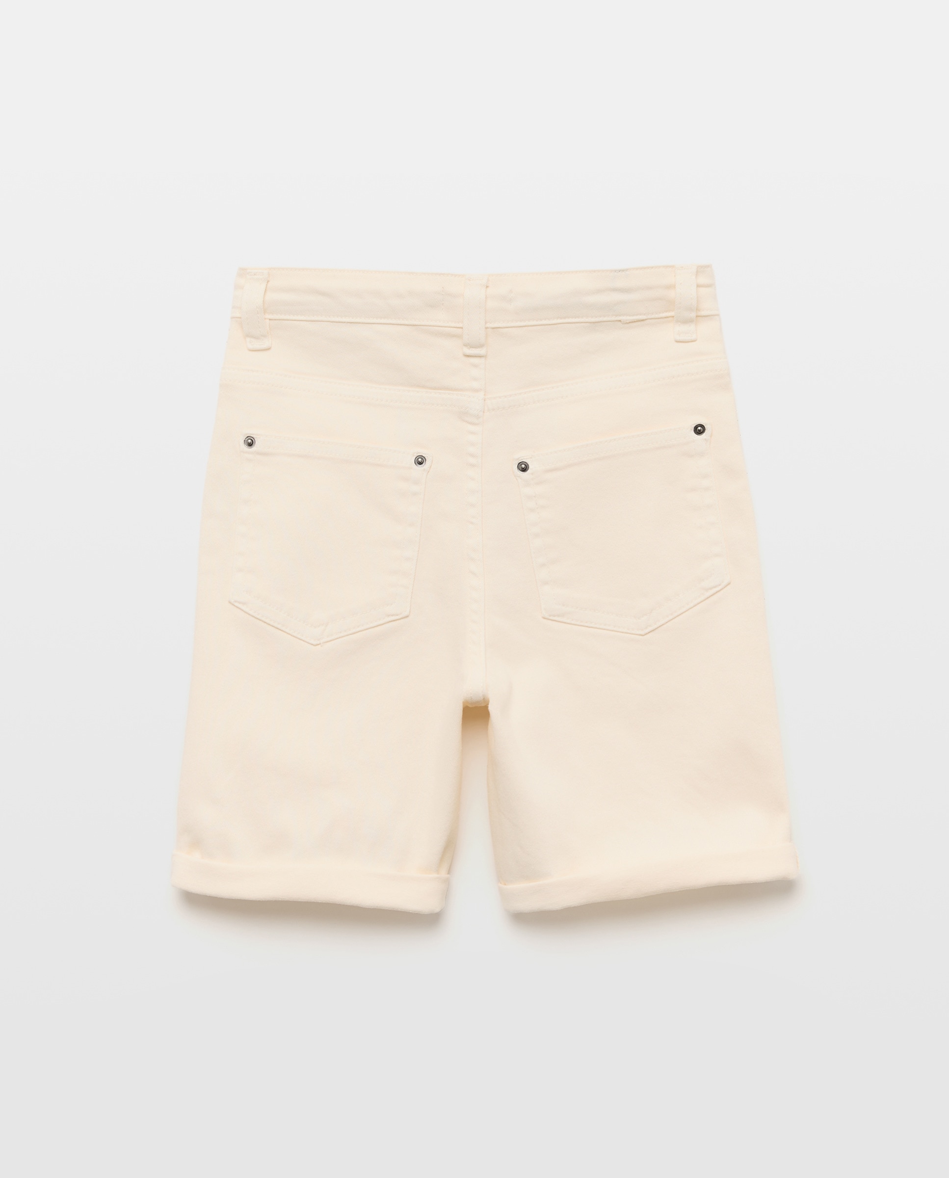 Bermuda de niño denim color 5 bolsillos efecto lava 120 Crudo-2