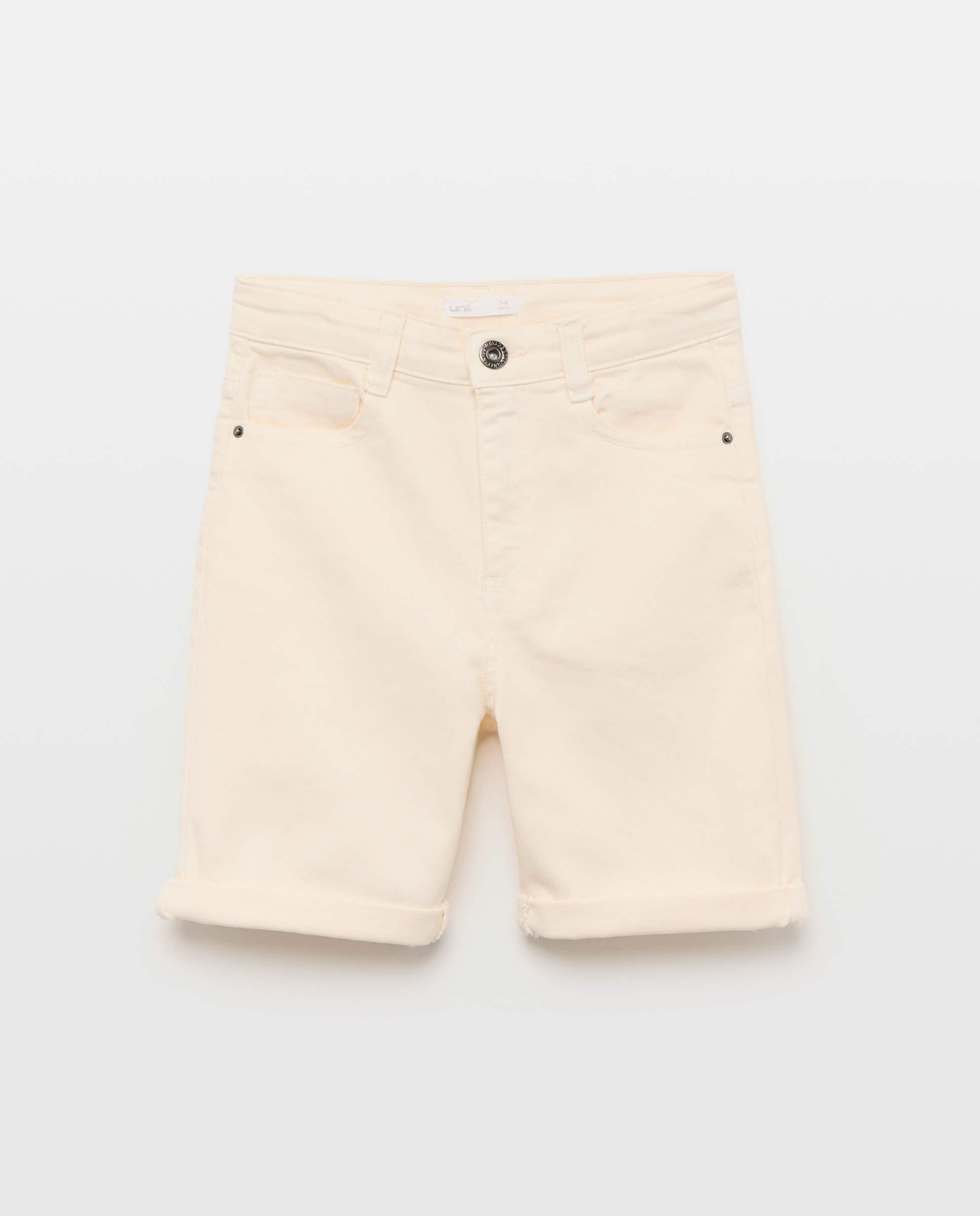 Imagen 0 de Bermuda de niño denim color 5 bolsillos efecto lava